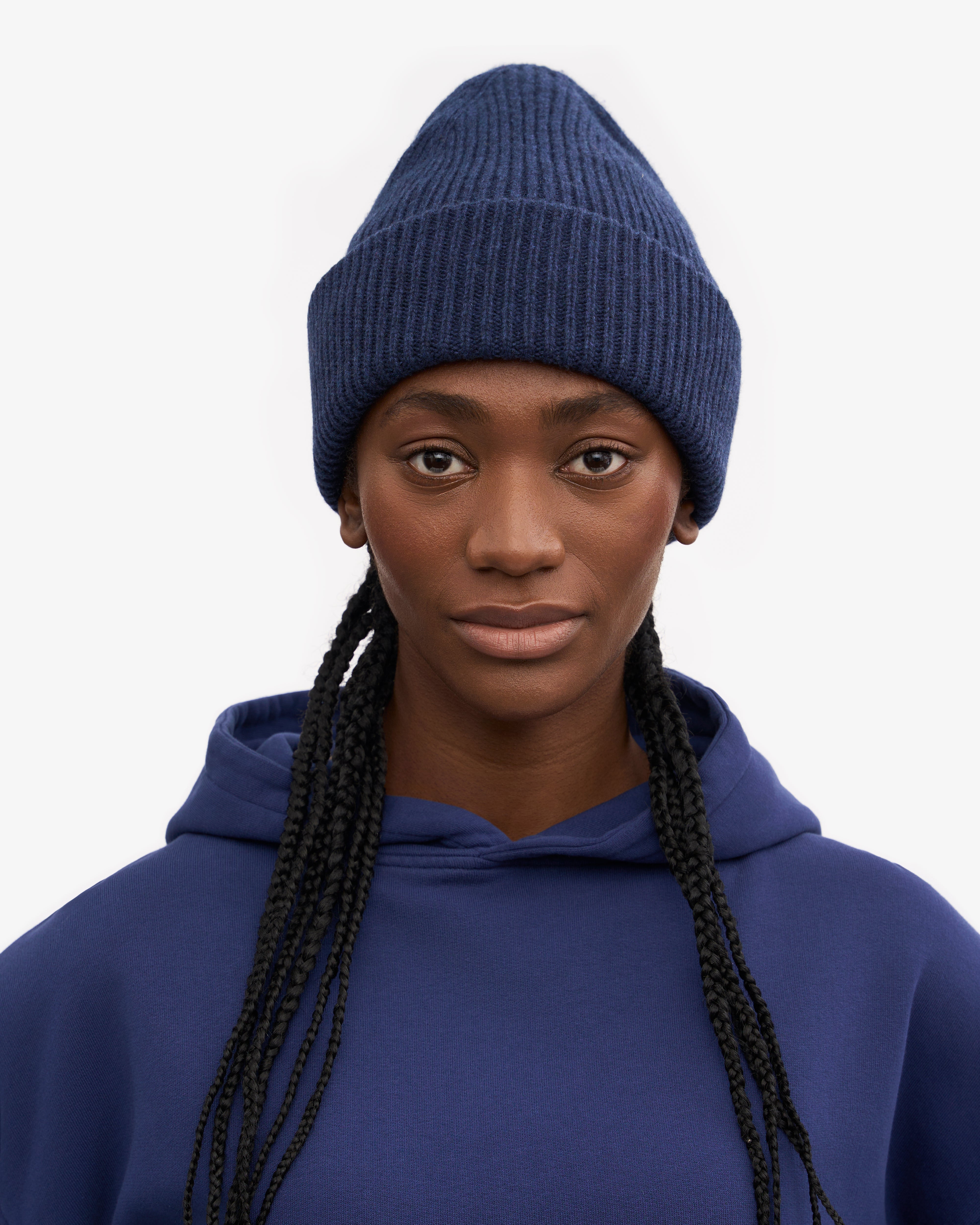 Merino Wool Hat - Marine Blue