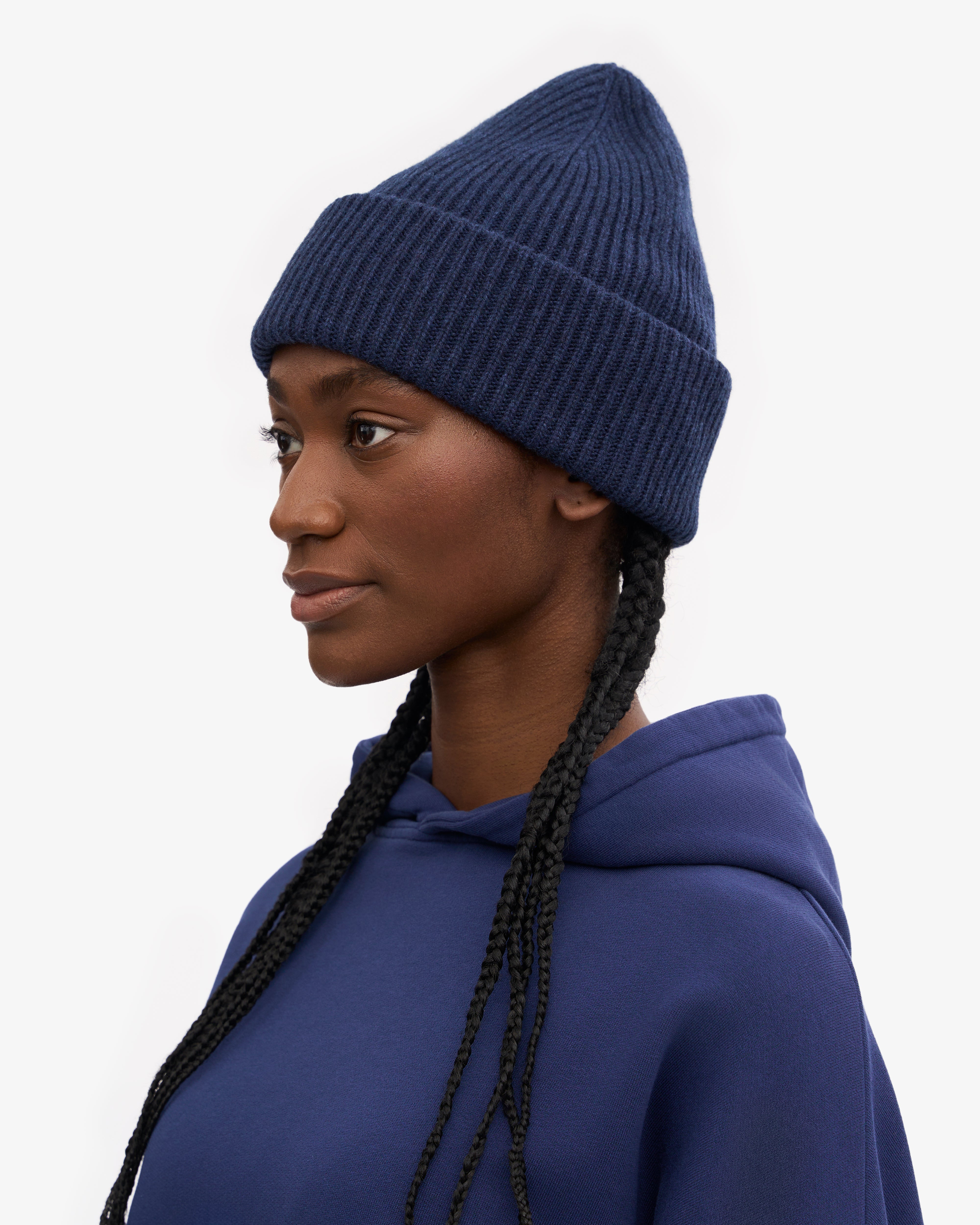 Merino Wool Hat - Marine Blue