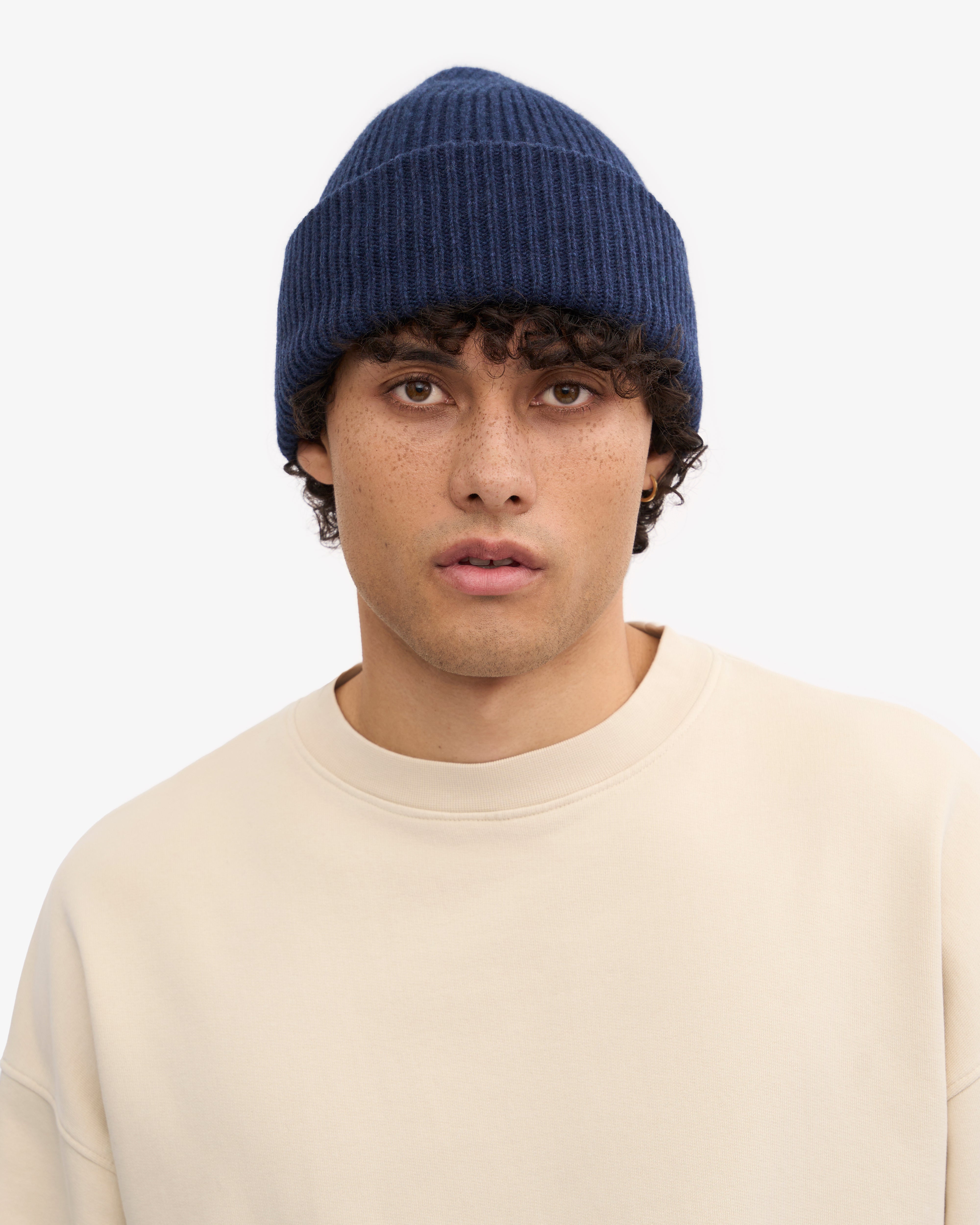 Merino Wool Hat - Marine Blue