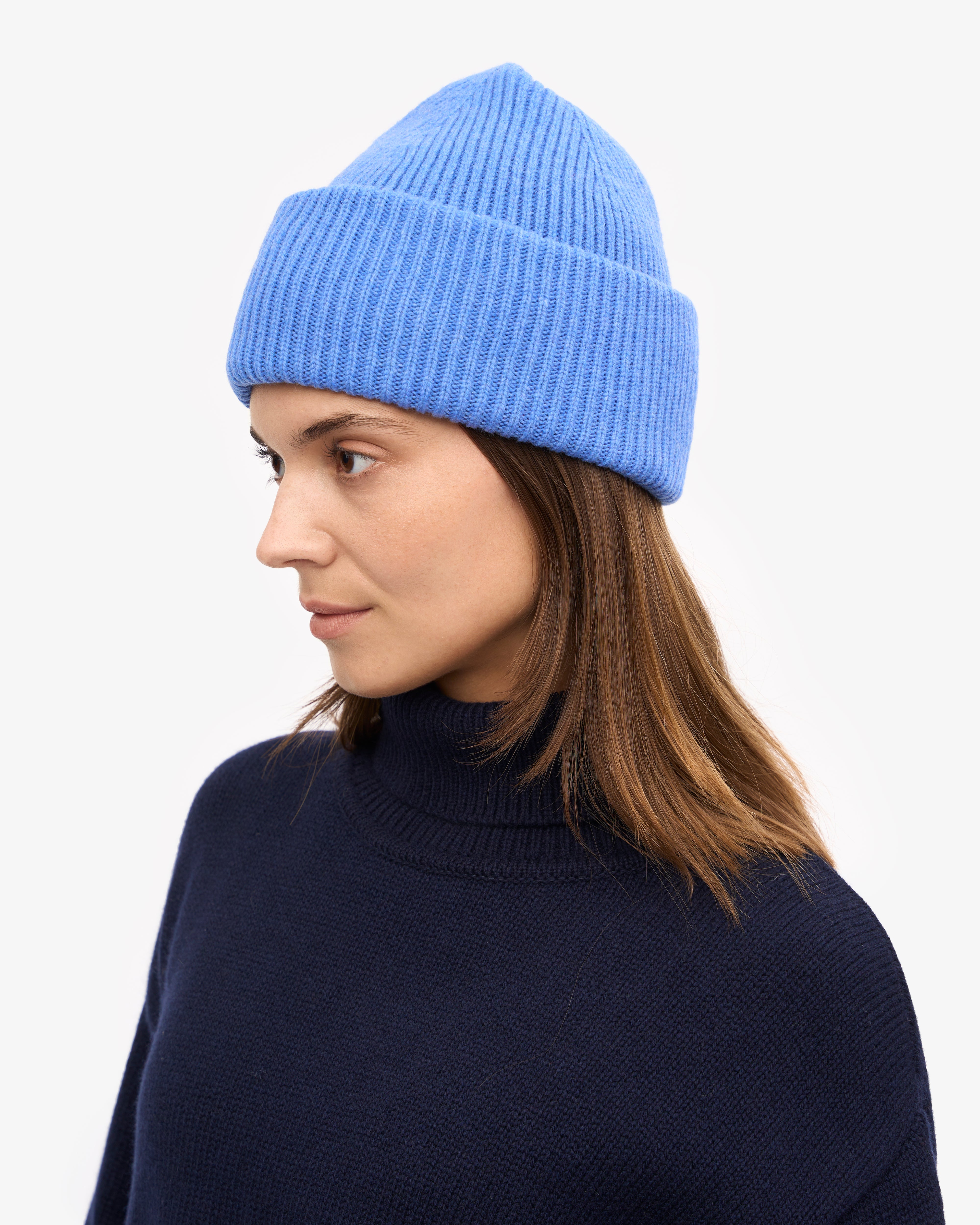 Merino Wool Hat - Pacific Blue