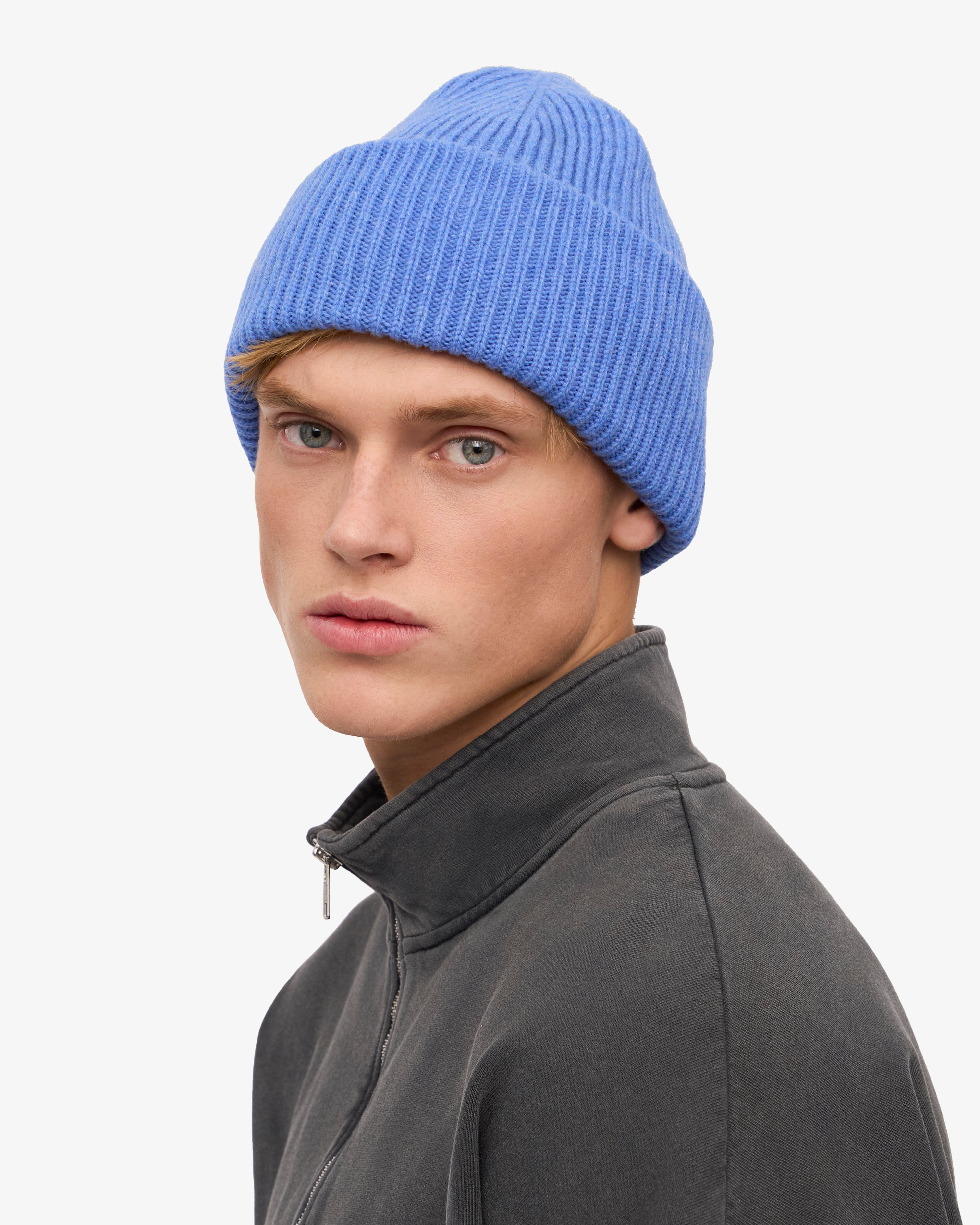 Merino Wool Hat - Pacific Blue