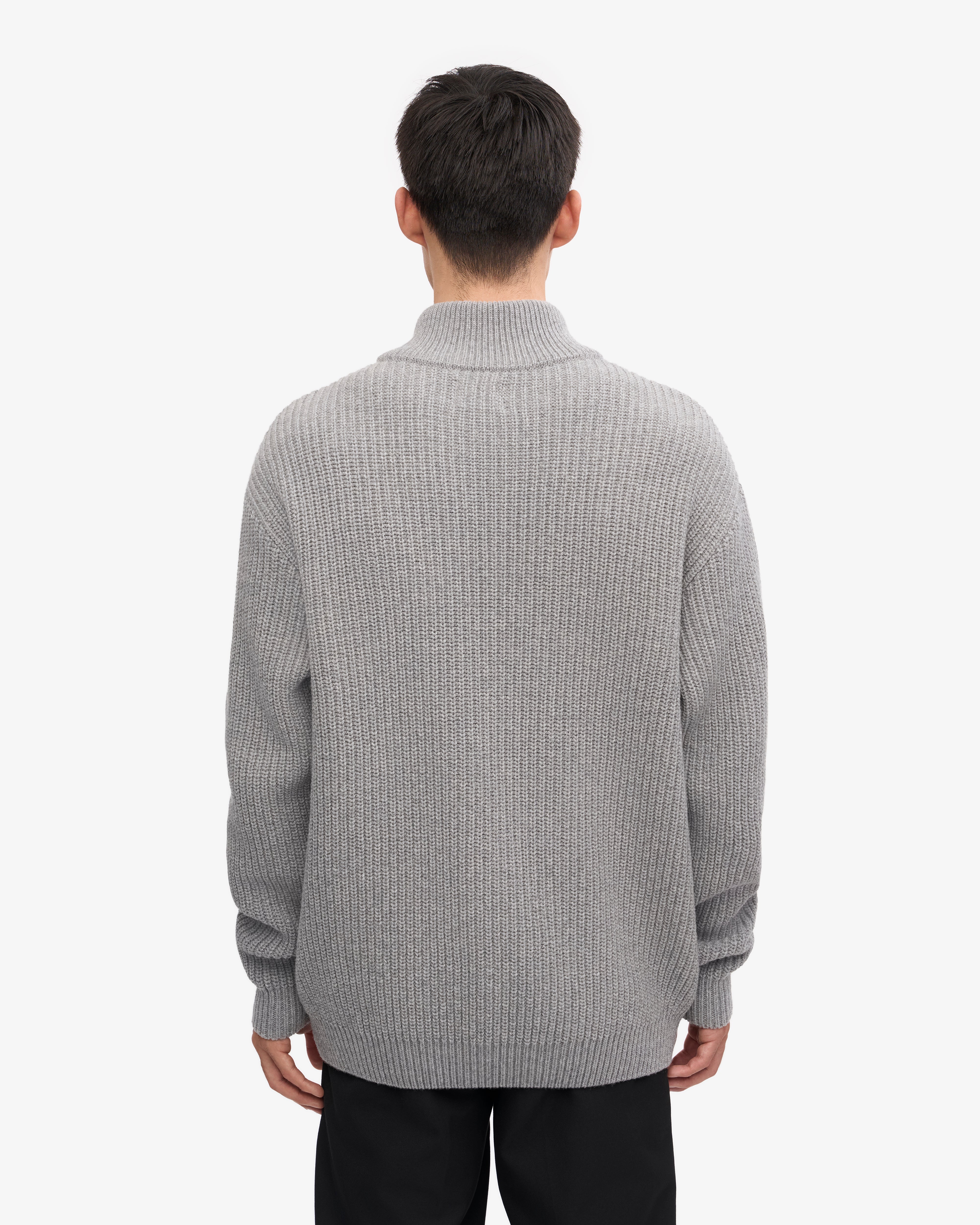 Merino Quarter Zip - Heather Grey
