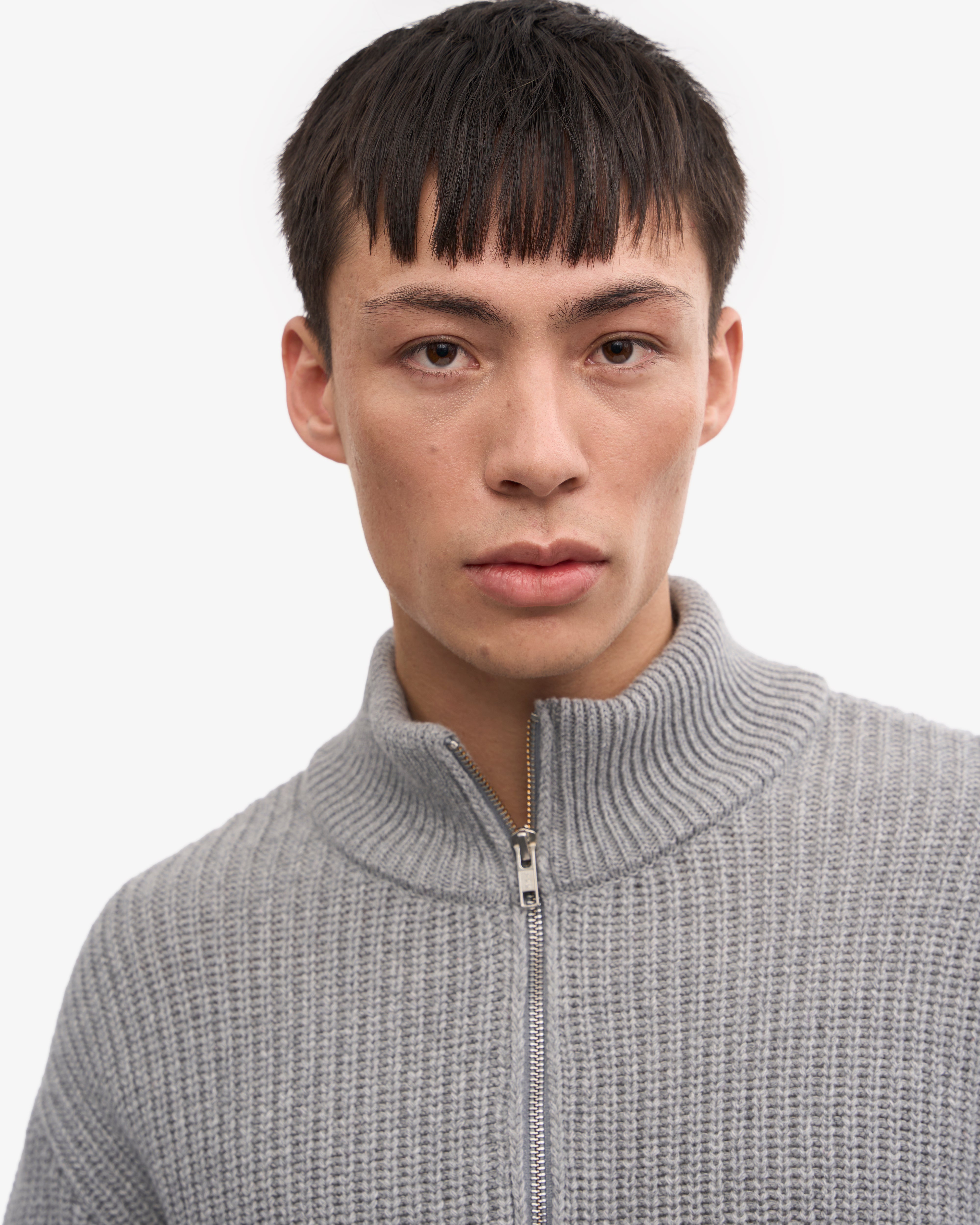 Merino Quarter Zip - Heather Grey