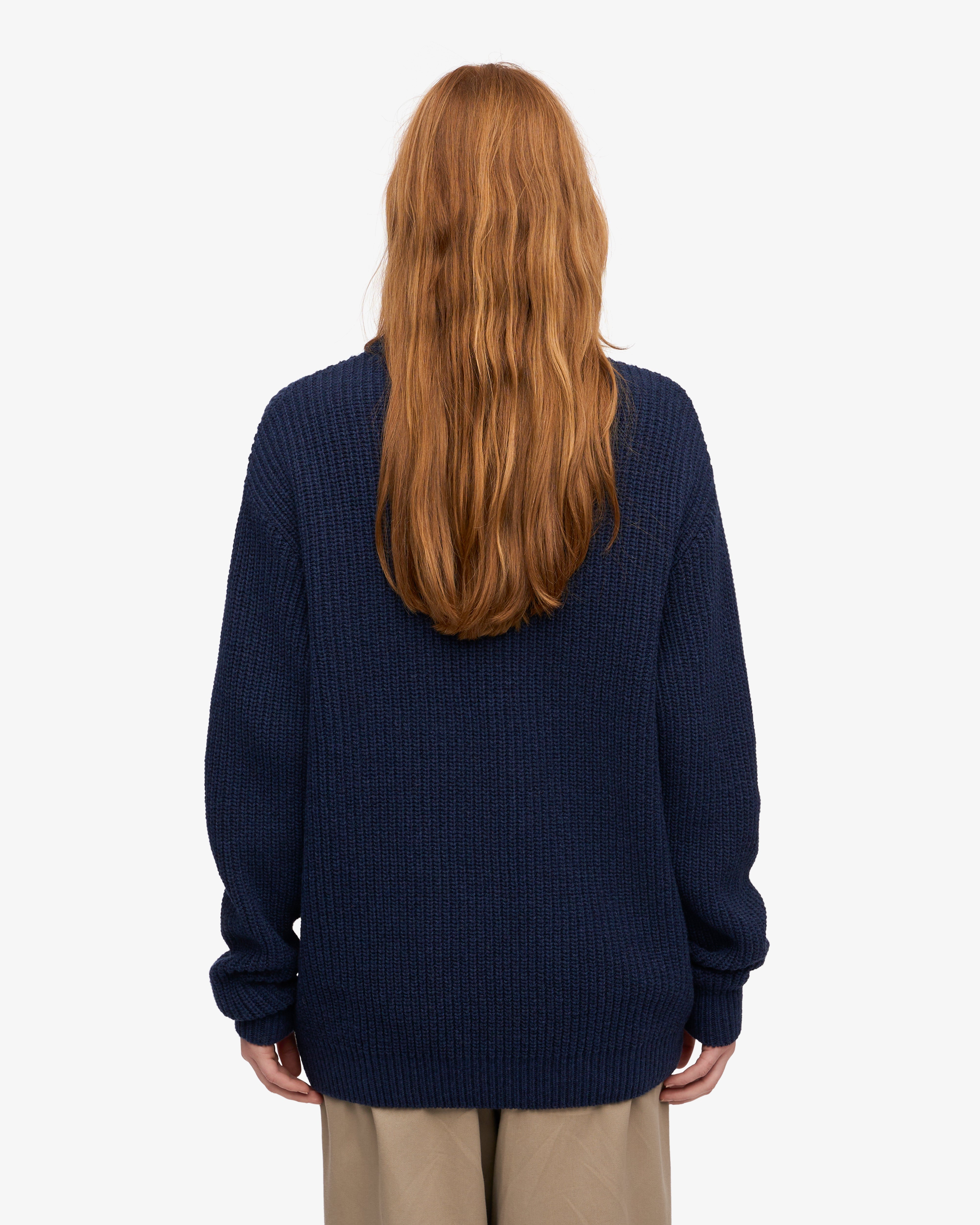 Merino Quarter Zip - Marine Blue