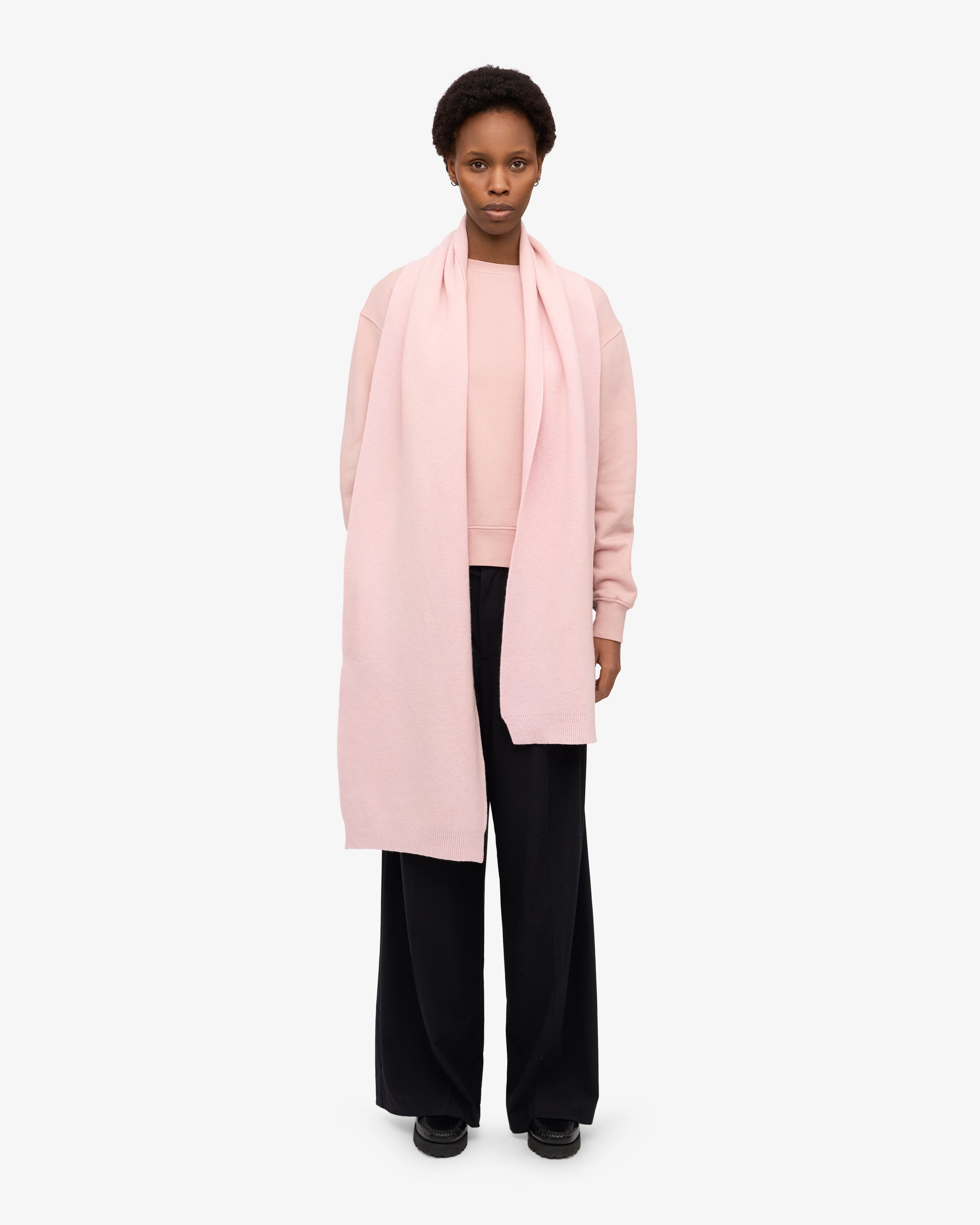 Merino Wool Scarf - Faded Pink