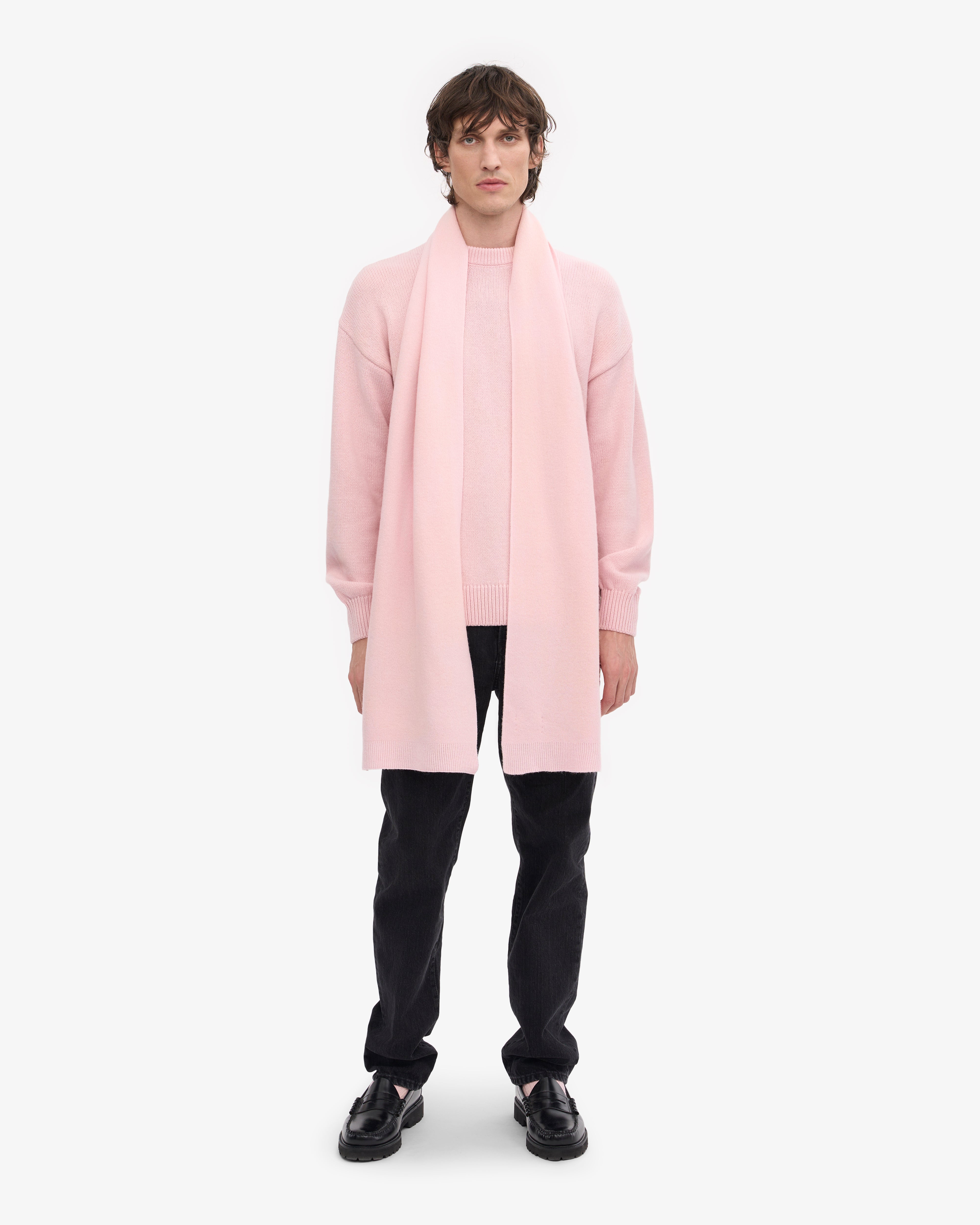 Merino Wool Scarf - Faded Pink