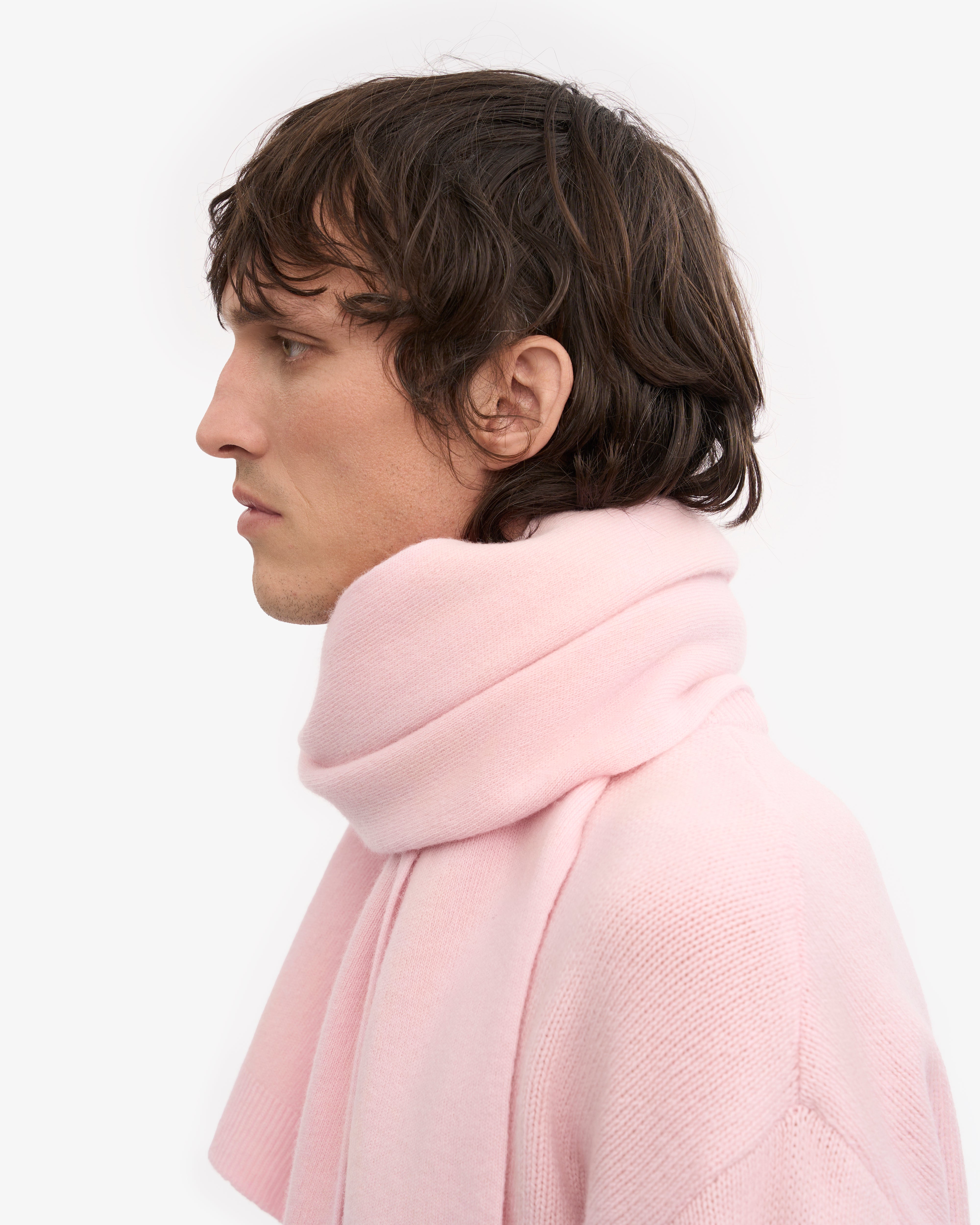 Merino Wool Scarf - Faded Pink