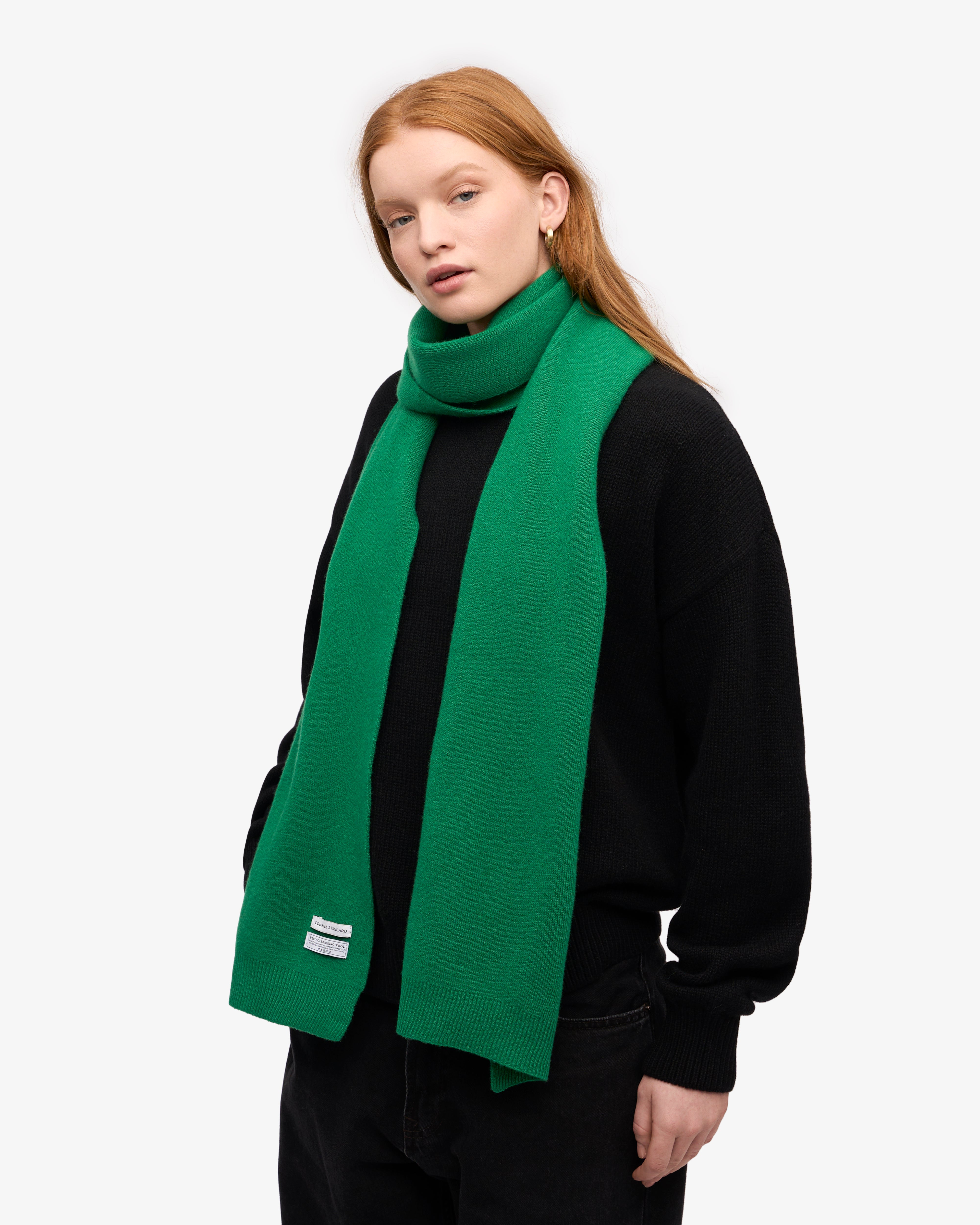 Merino Wool Scarf - Kelly Green