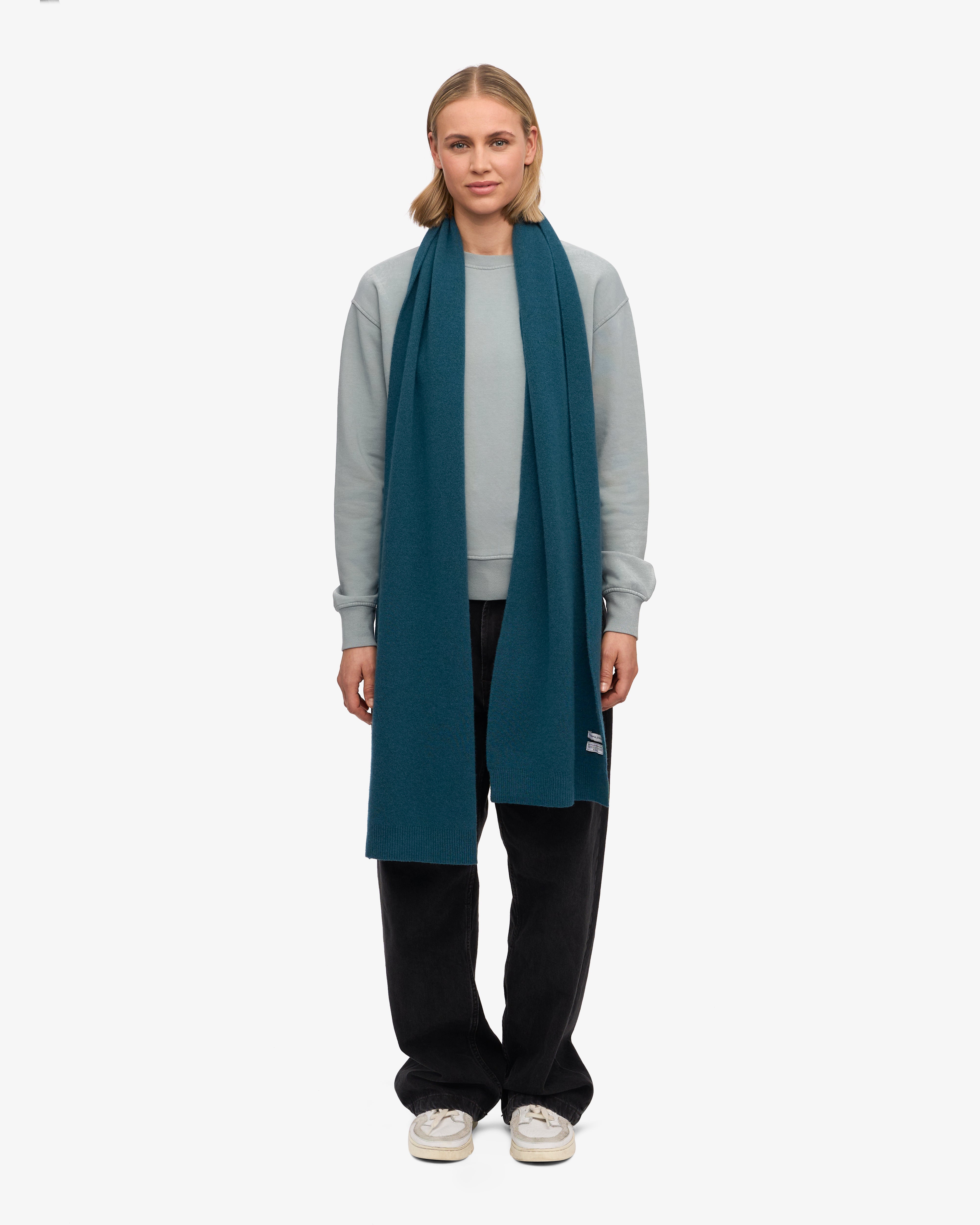 Merino Wool Scarf - Ocean Green