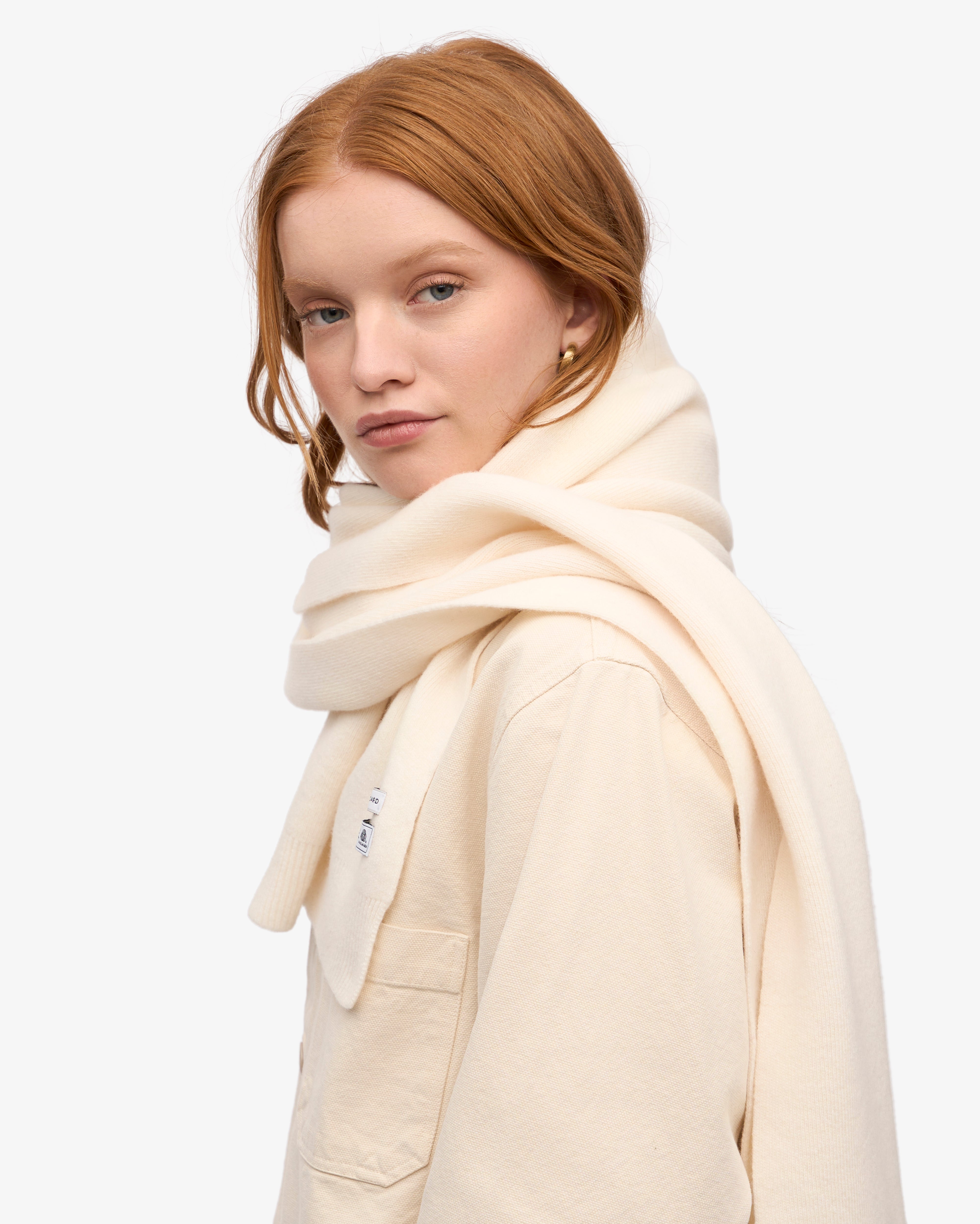 Merino Wool Scarf - Optical White