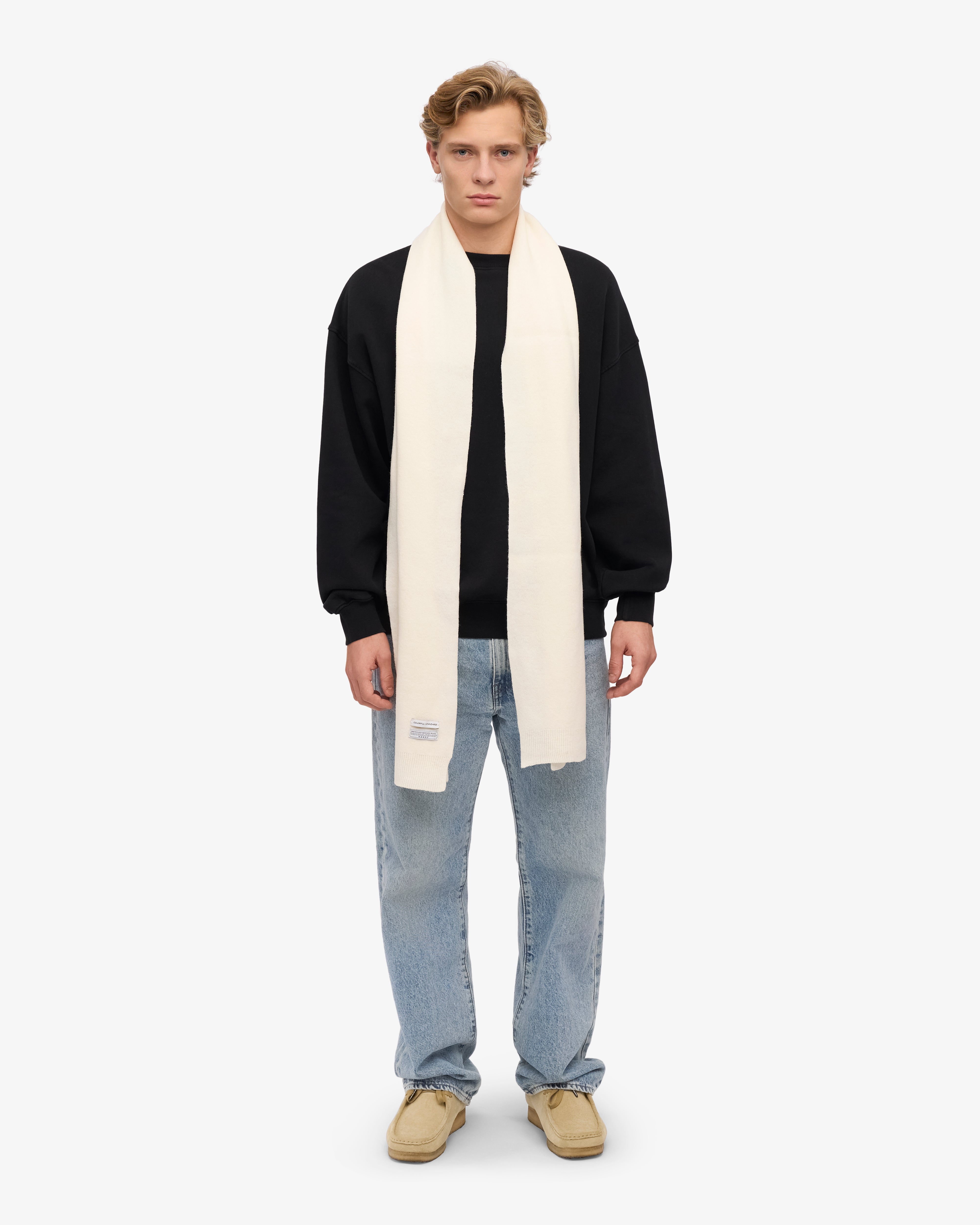 Merino Wool Scarf - Optical White