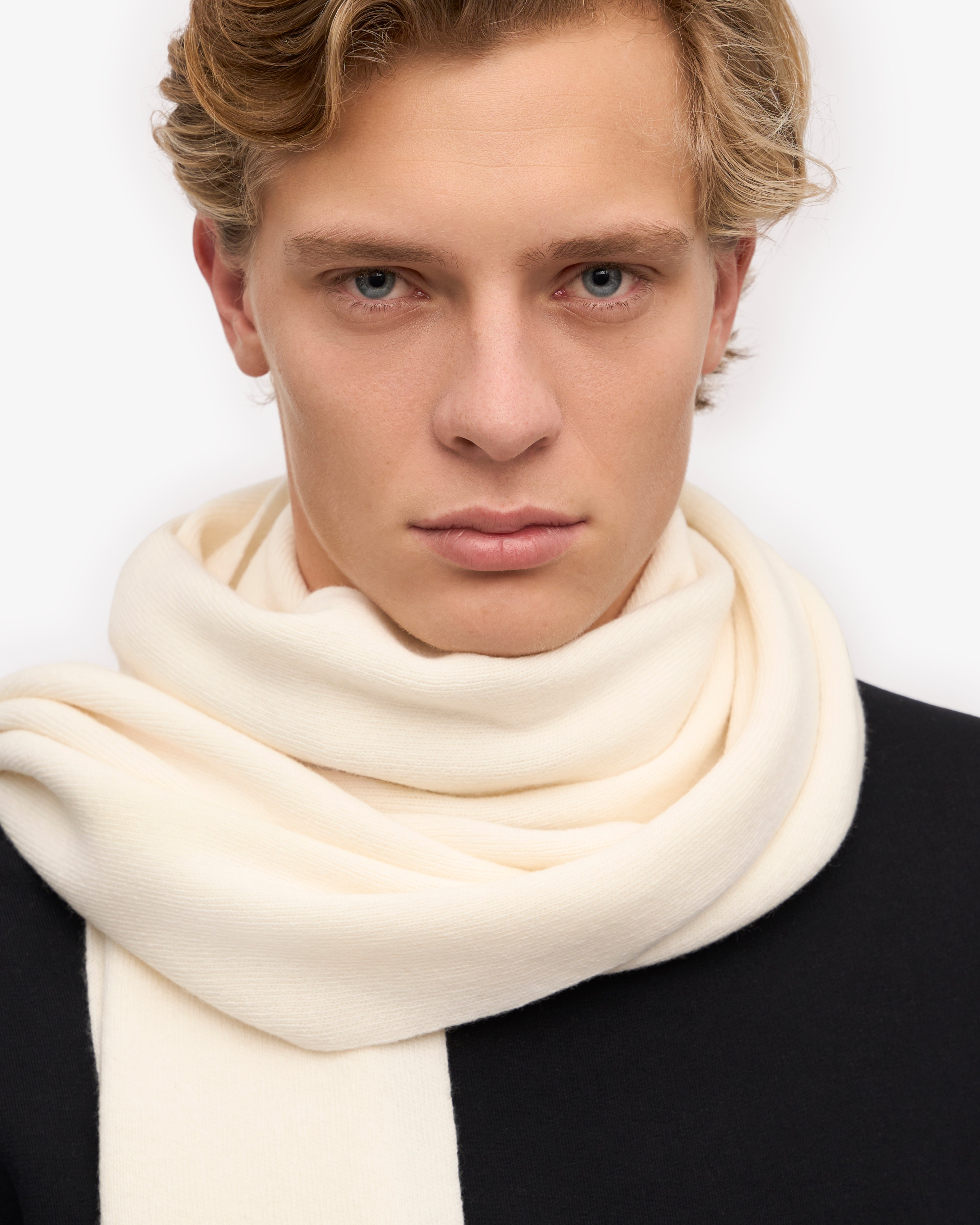 Merino Wool Scarf - Optical White