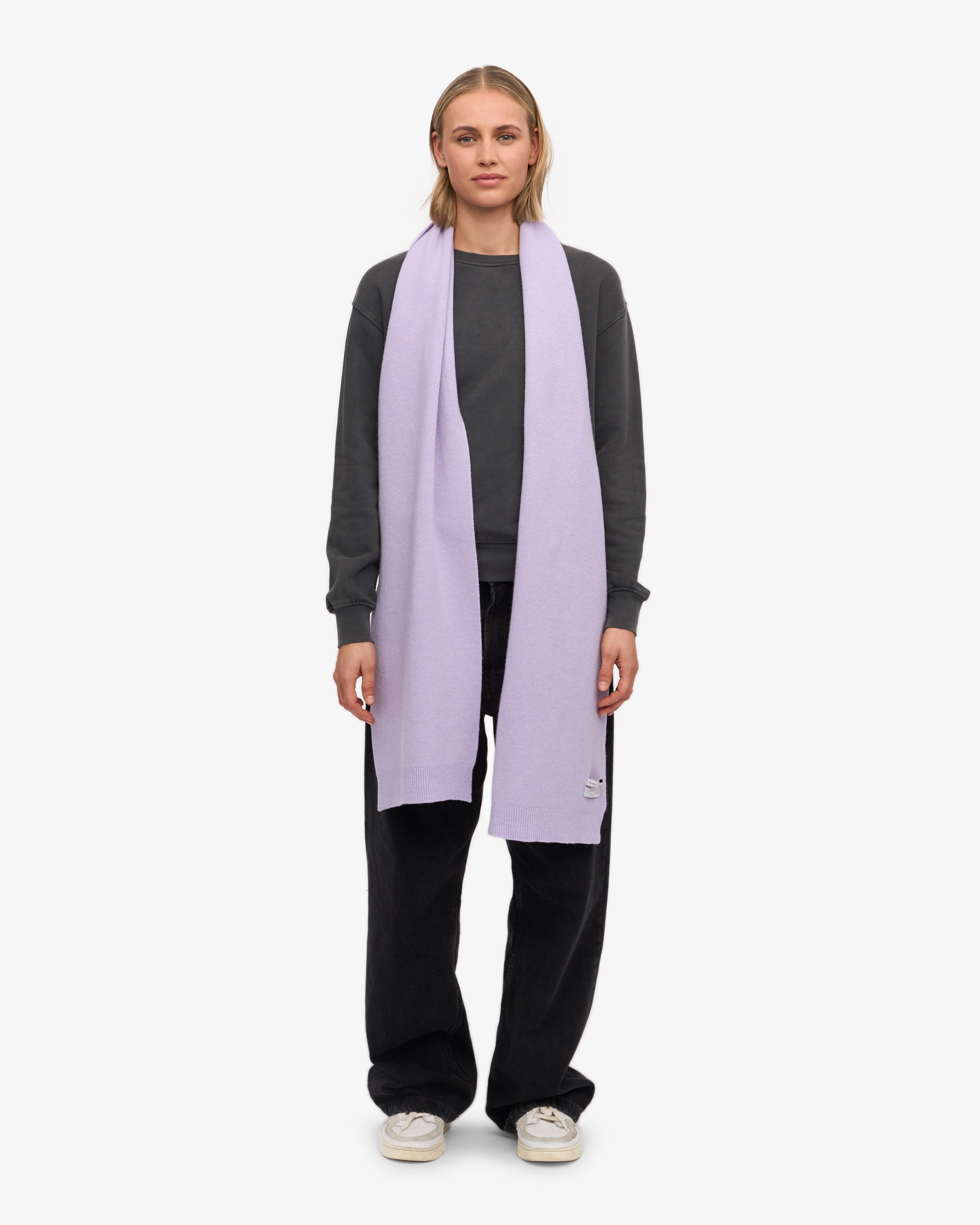 Merino Wool Beanie & Scarf - Soft Lavender