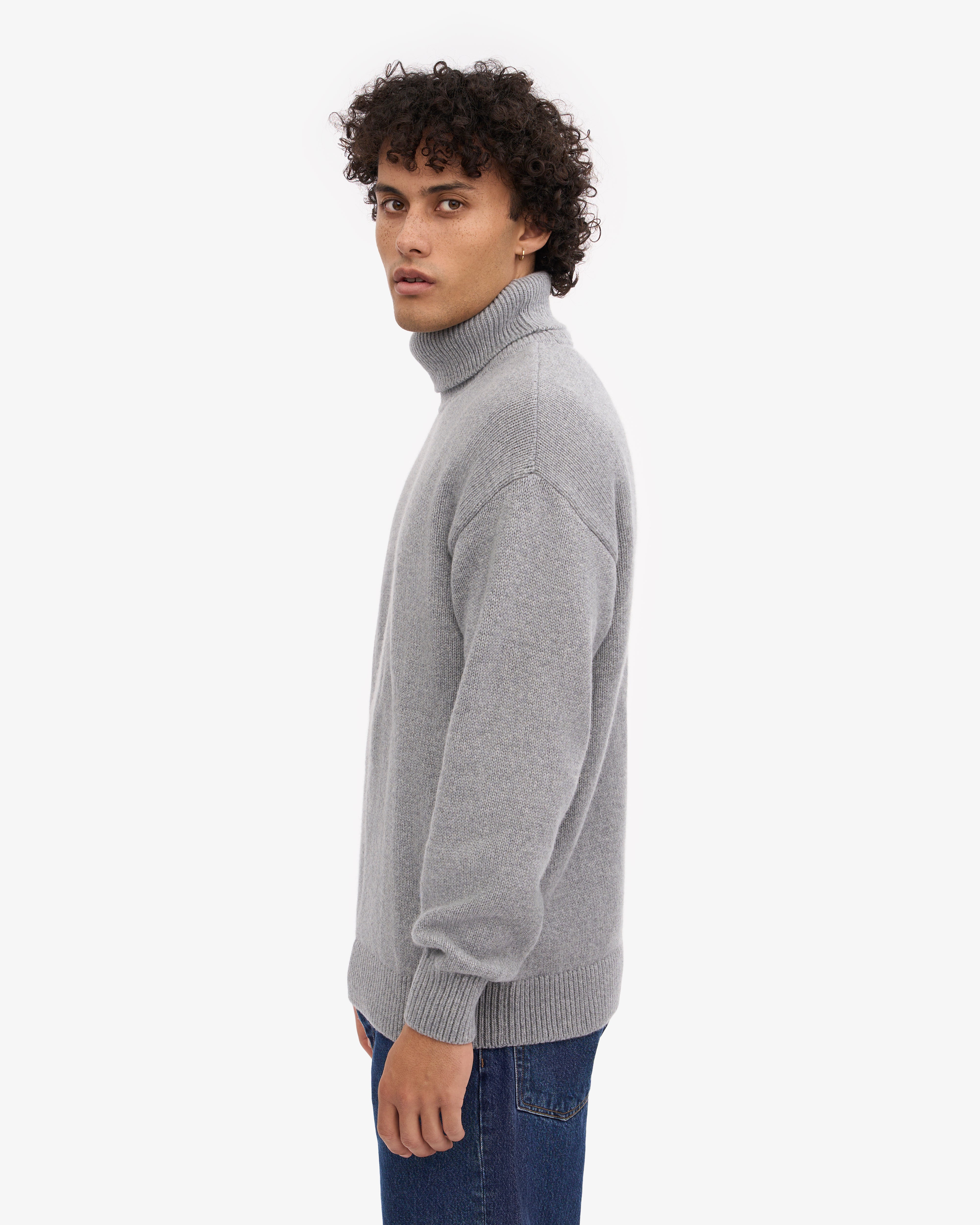 Merino Wool Turtleneck - Emerald Green