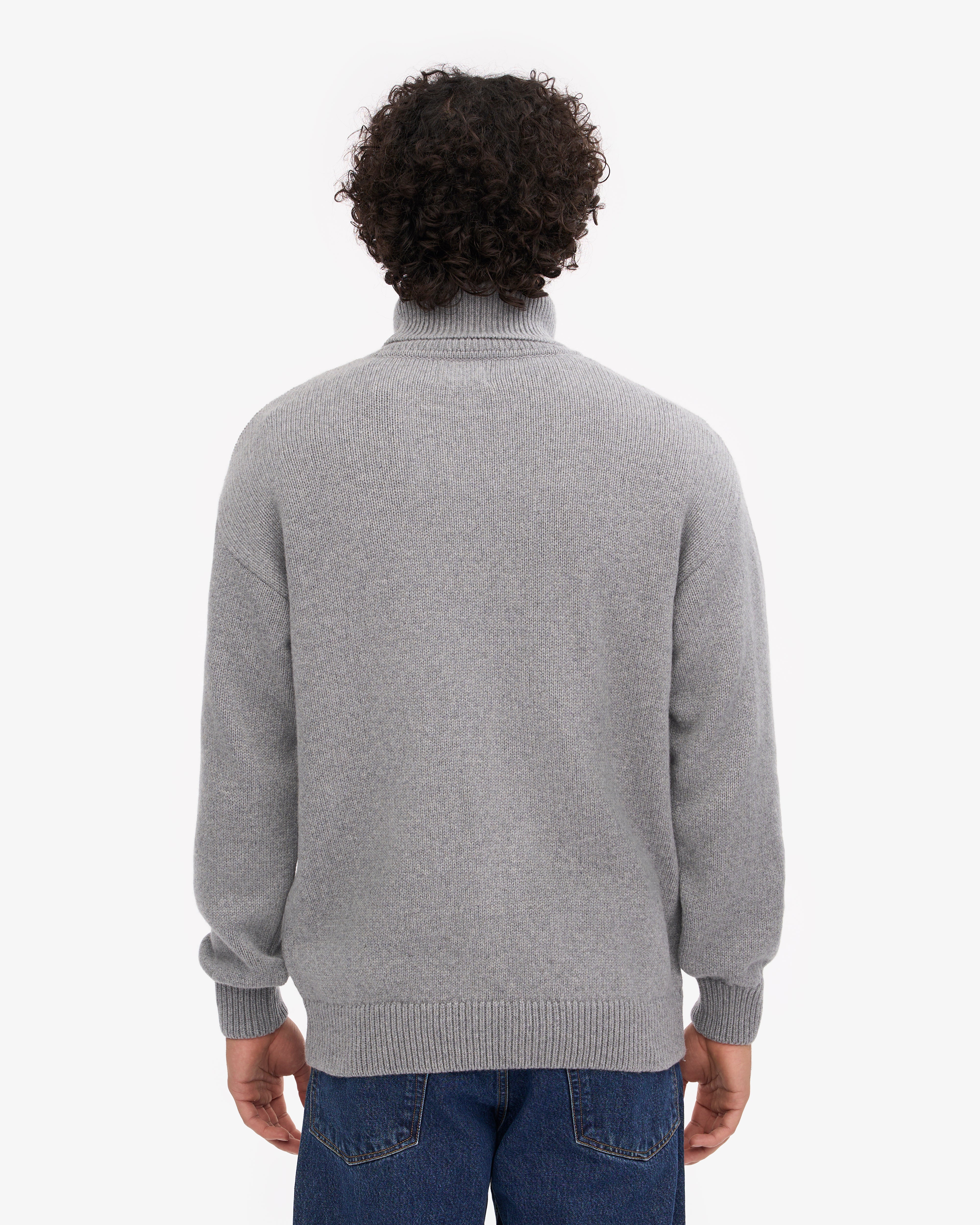 Merino Wool Turtleneck - Emerald Green