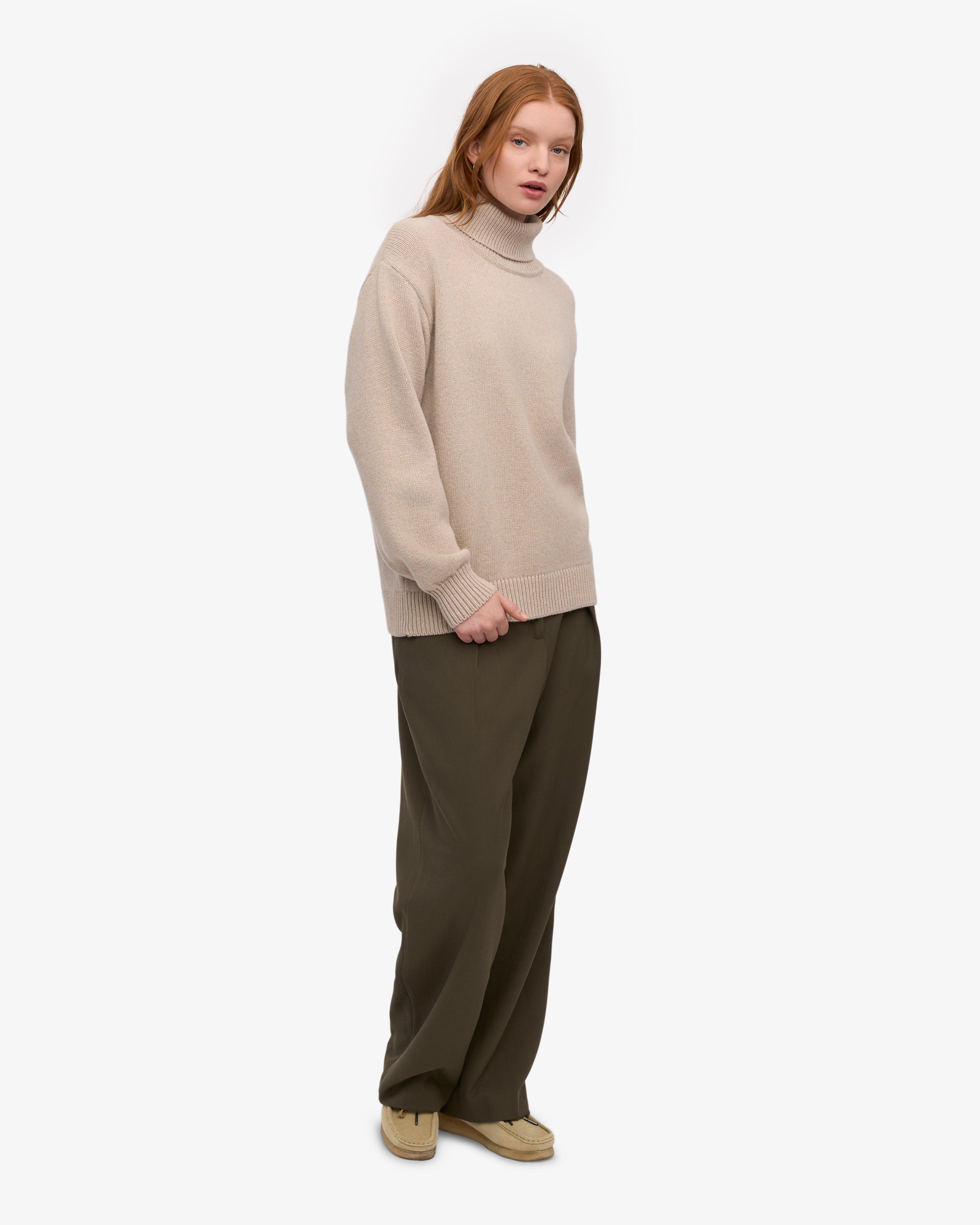 Merino Wool Turtleneck - Ivory White