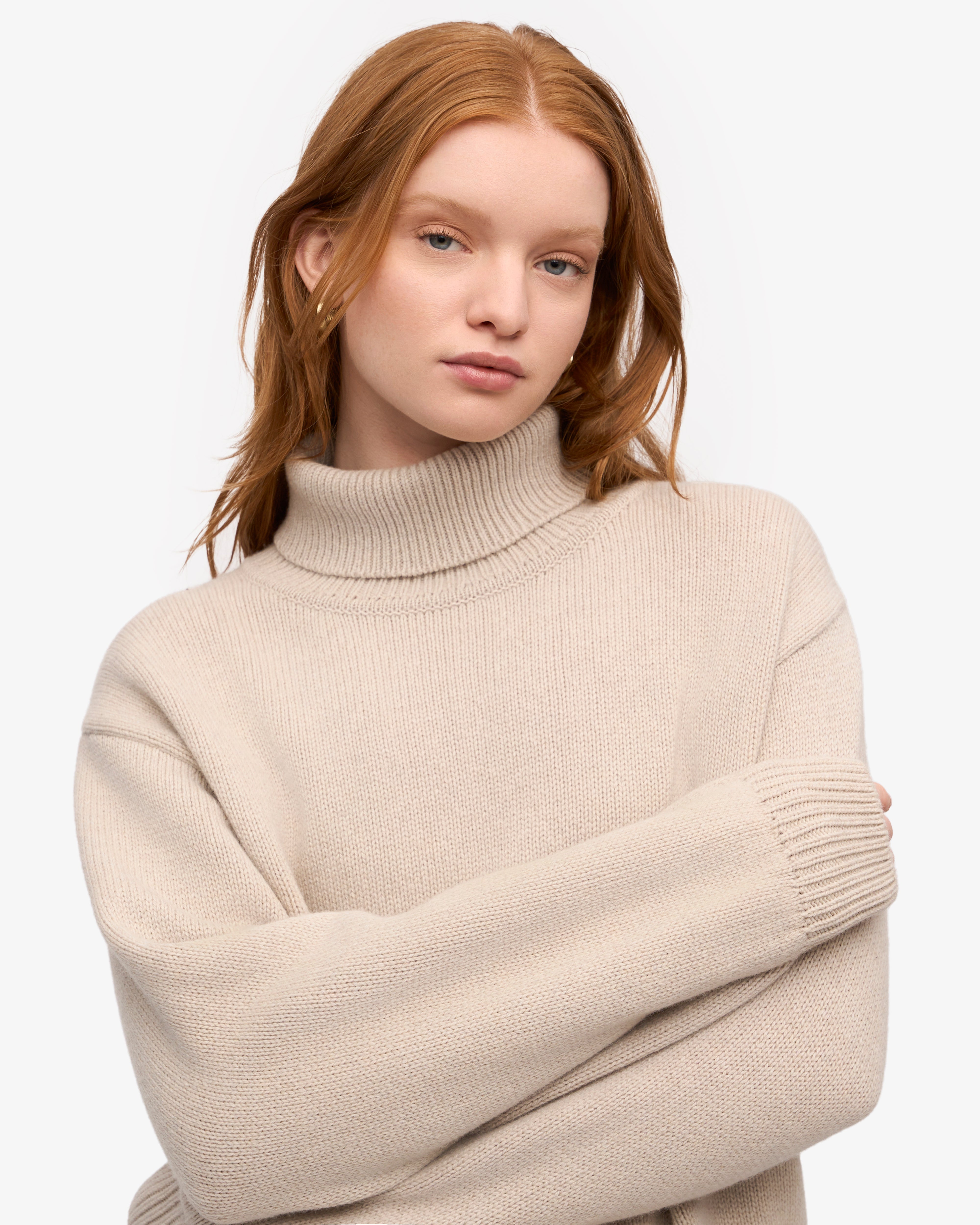 Merino Wool Turtleneck - Ivory White