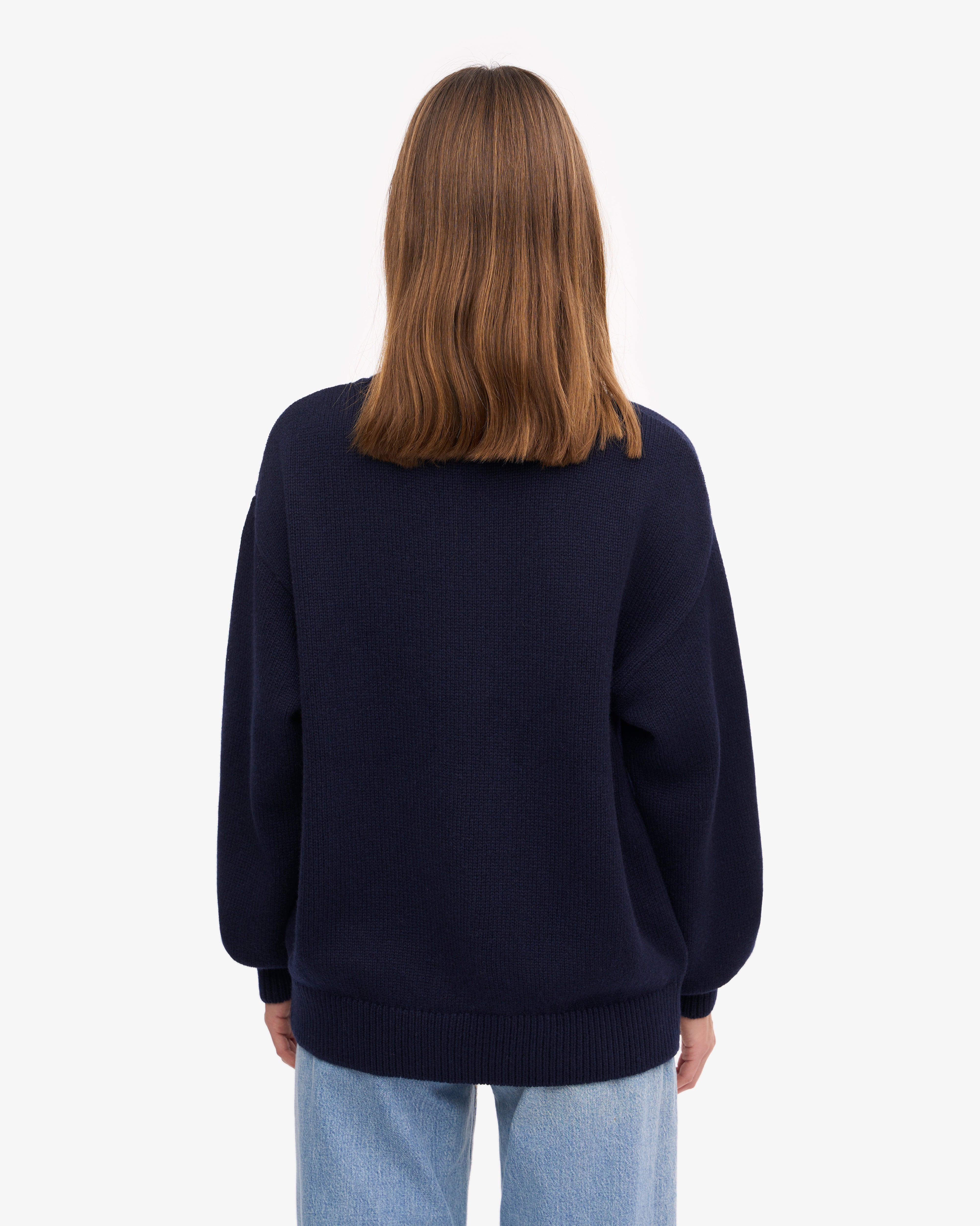 Merino Wool Turtleneck - Navy Blue