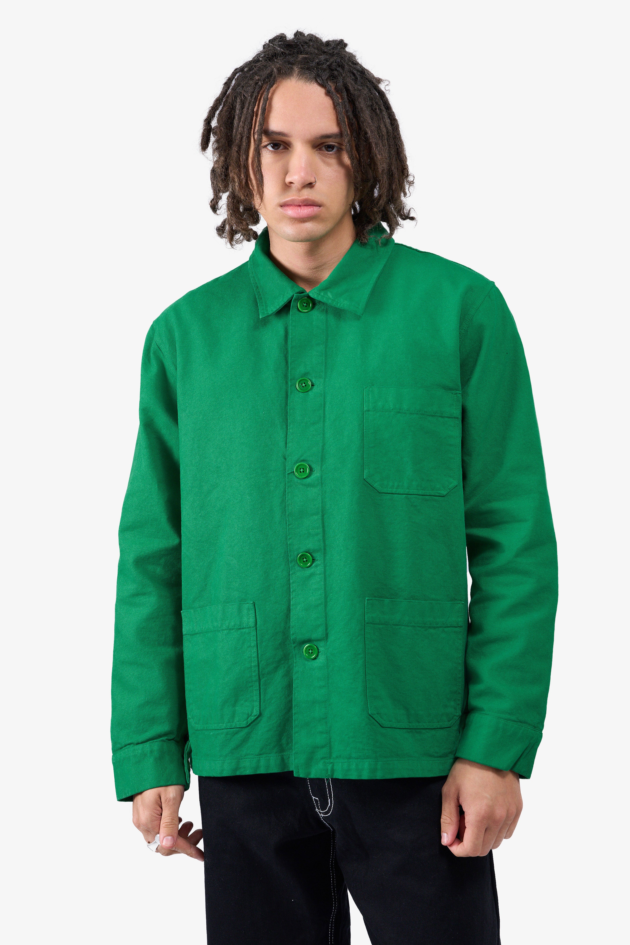 Organic Workwear Jacket - Dusty Olive
