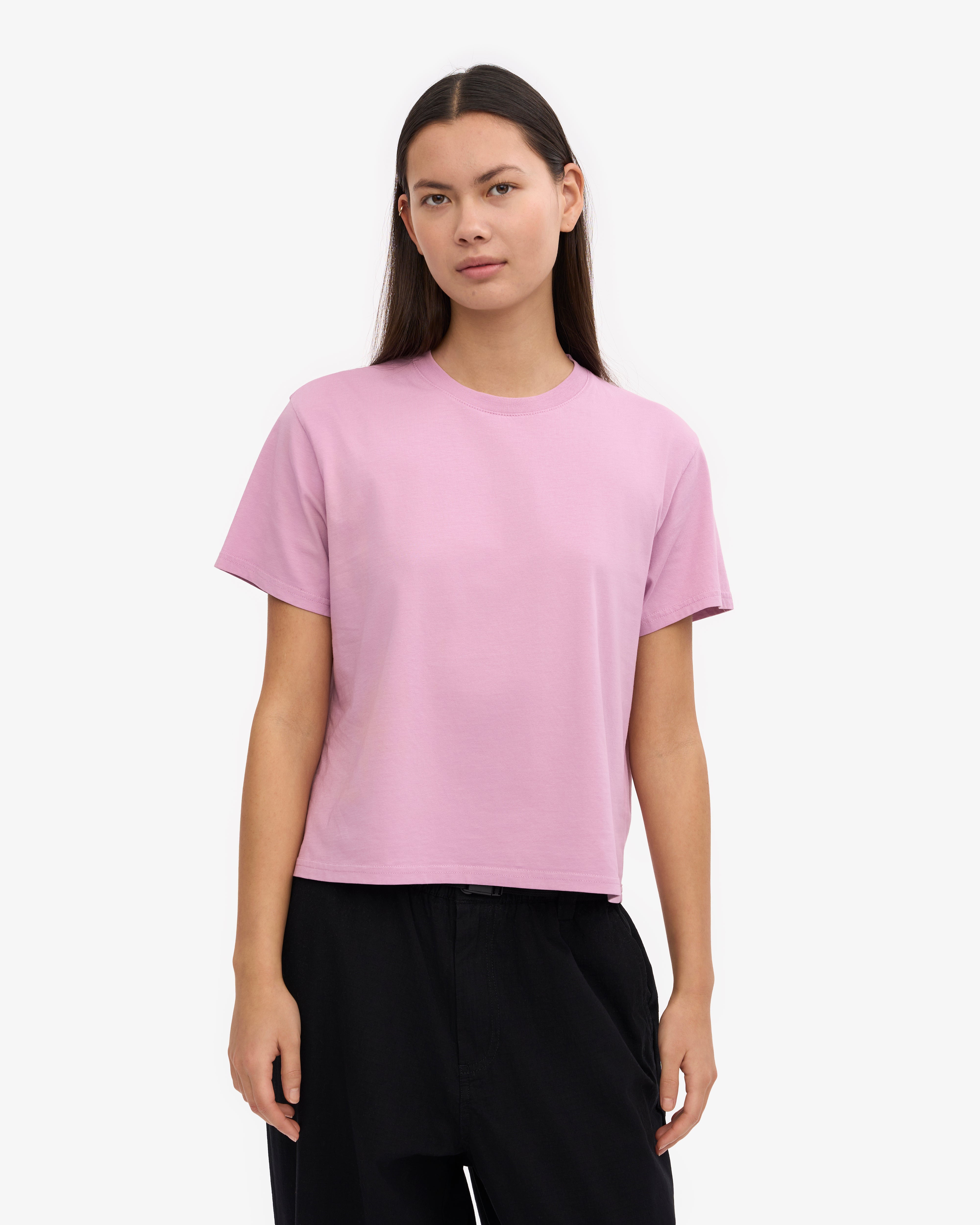 Organic Boxy Crop Tee - Cherry Blossom XS