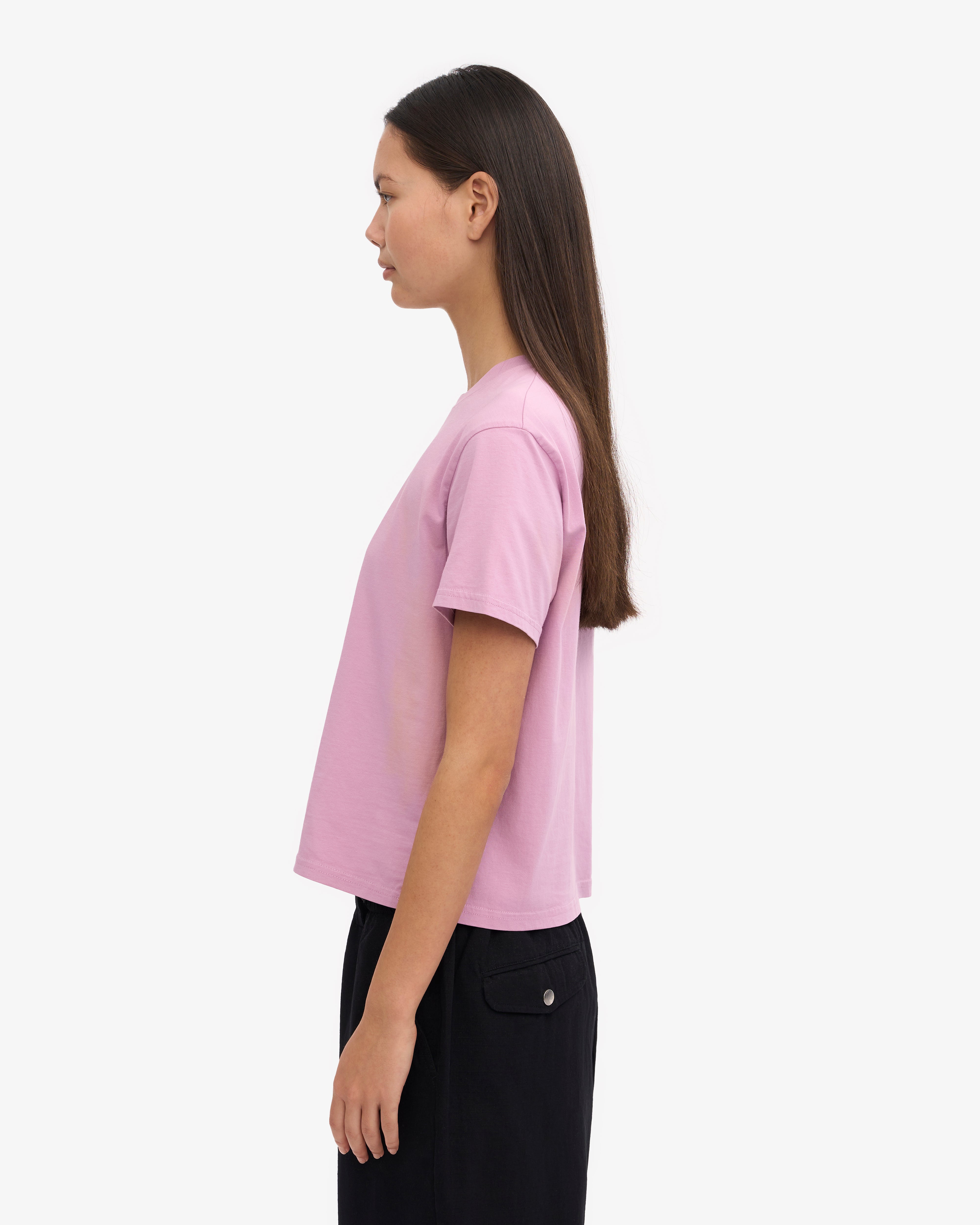 Organic Boxy Crop Tee - Cherry Blossom XS