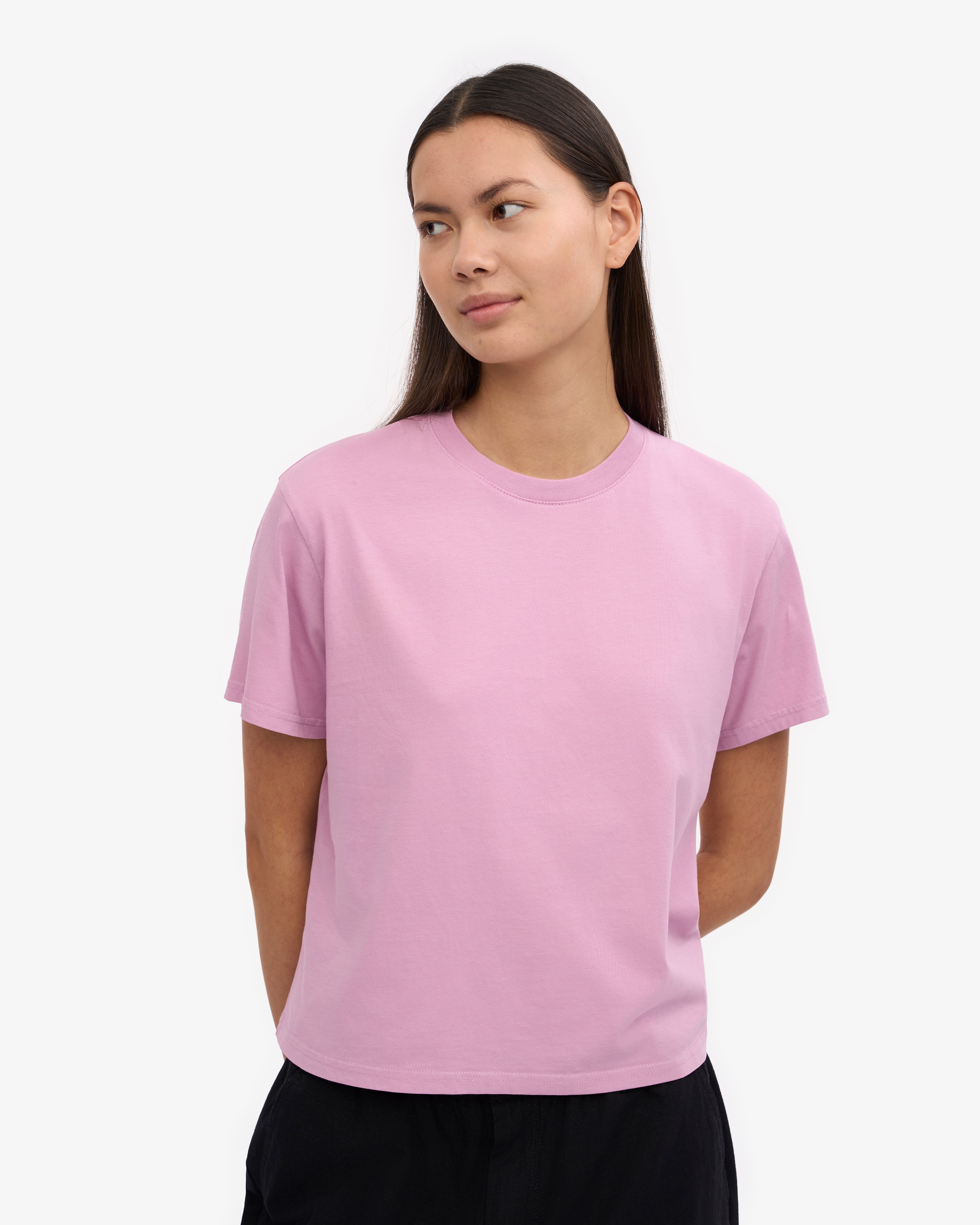 Organic Boxy Crop Tee - Cherry Blossom XS