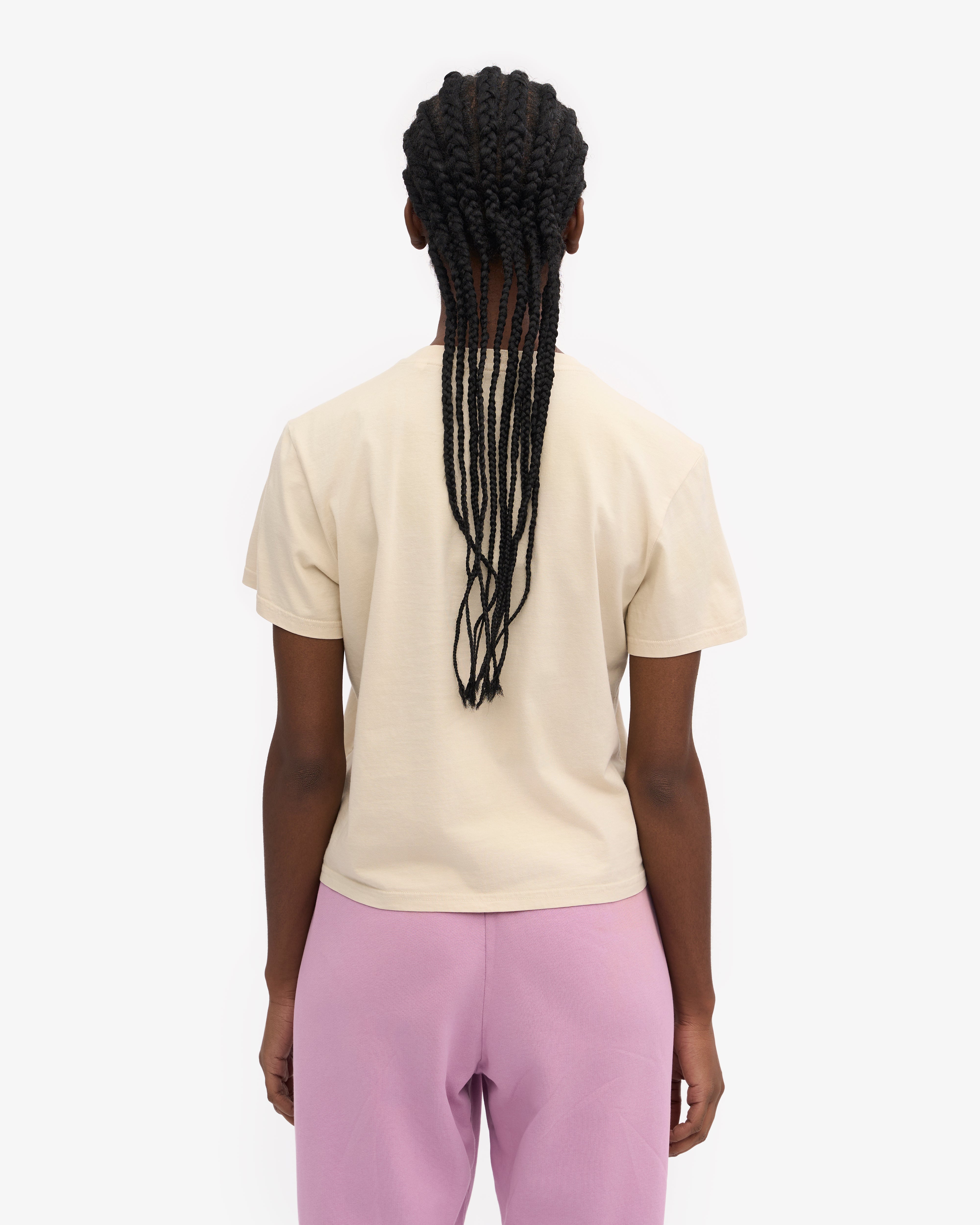 Organic Boxy Crop Tee - Ivory White XS