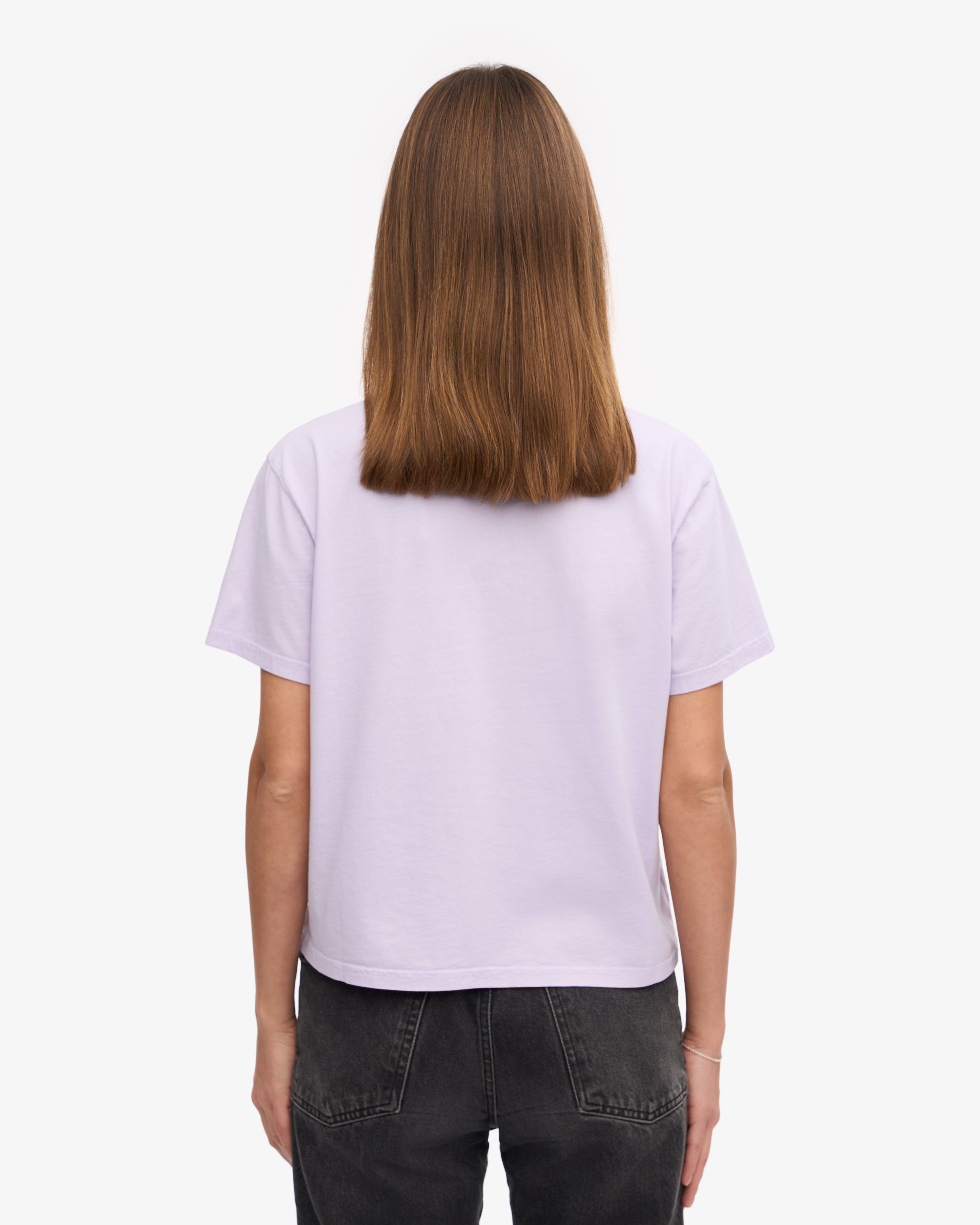 Organic Boxy Crop Tee - Soft Lavender XS