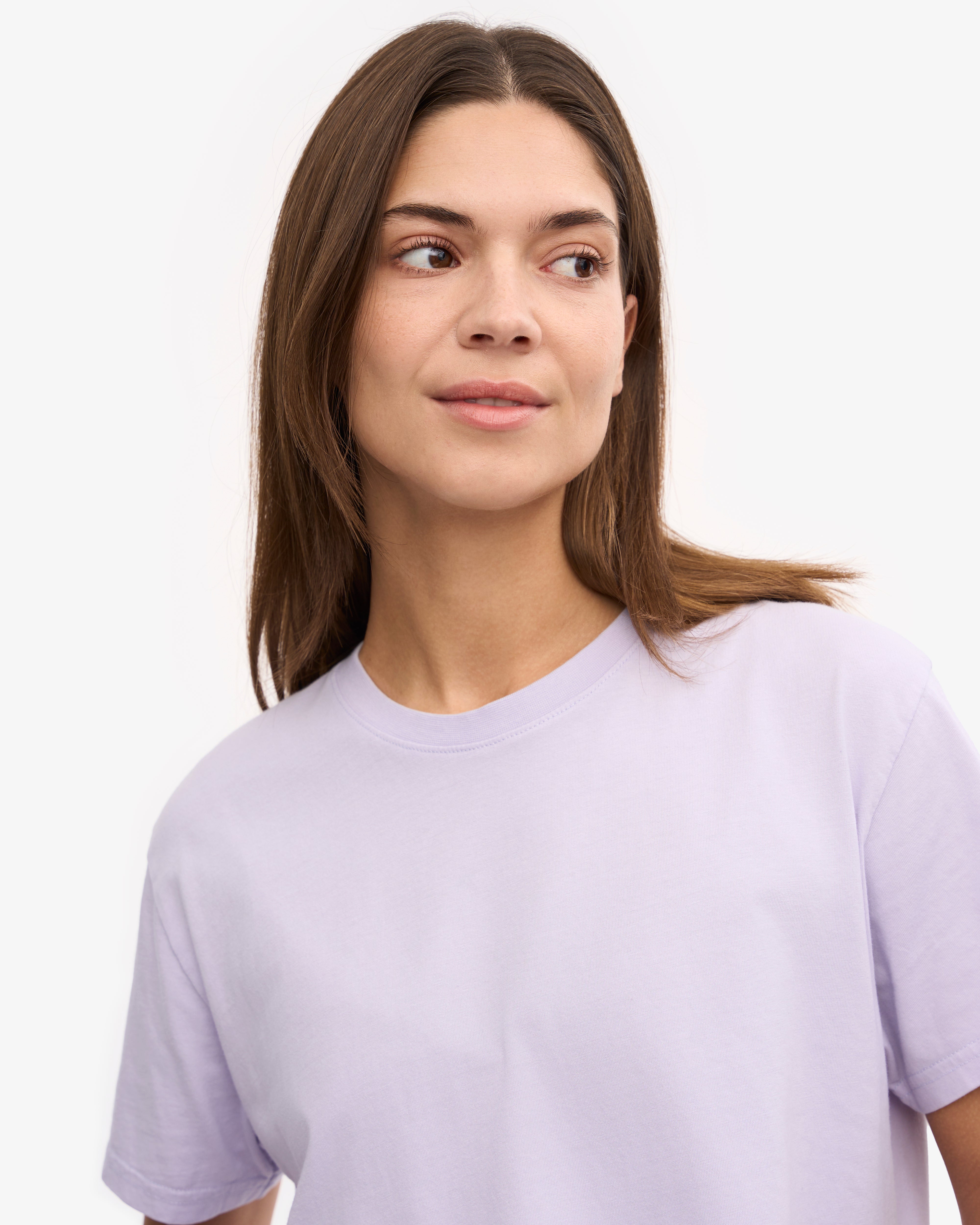 Organic Boxy Crop Tee - Soft Lavender XS