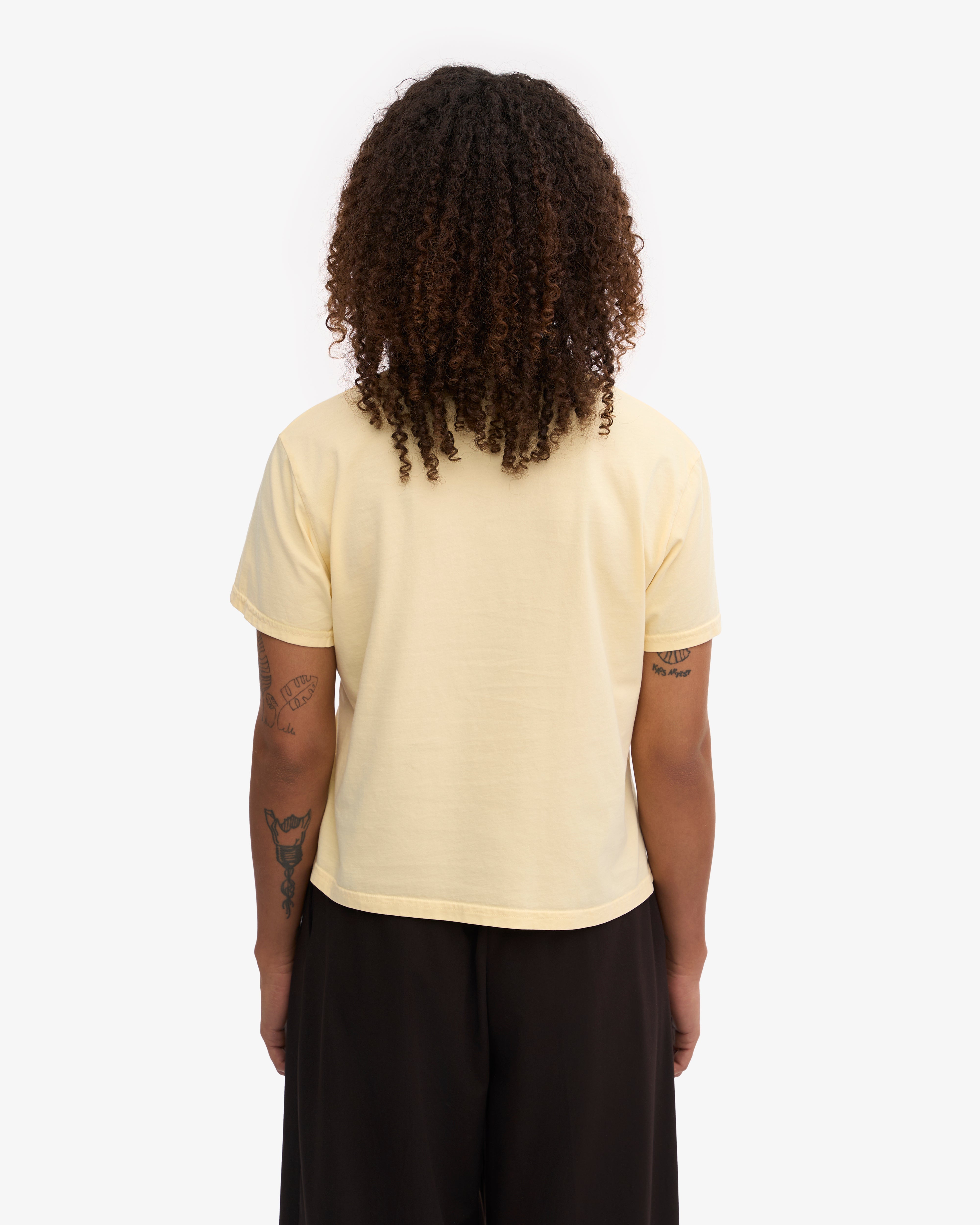 Organic Boxy Crop Tee - Soft Yellow XS