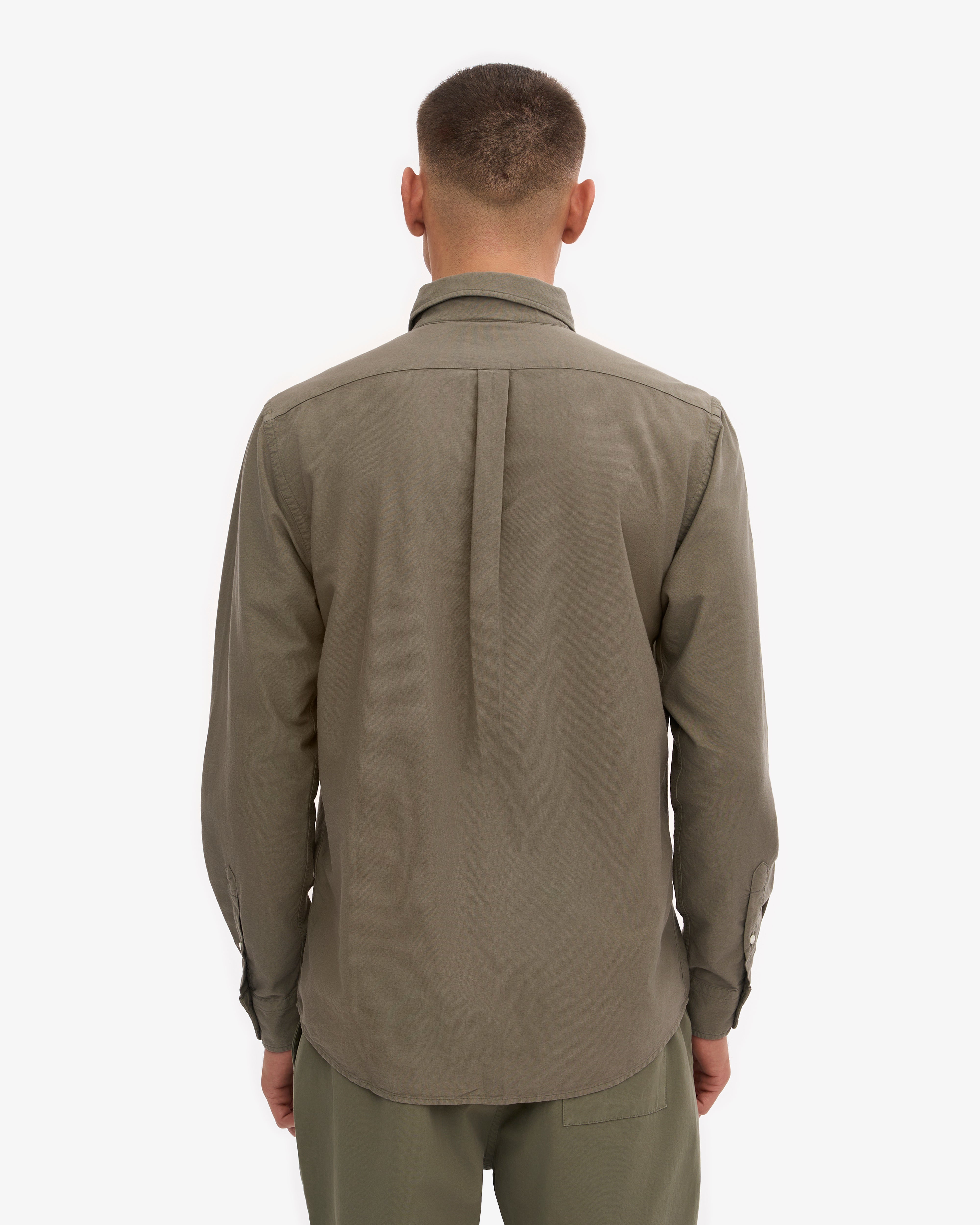 Organic Button Down Shirt - Dusty Olive