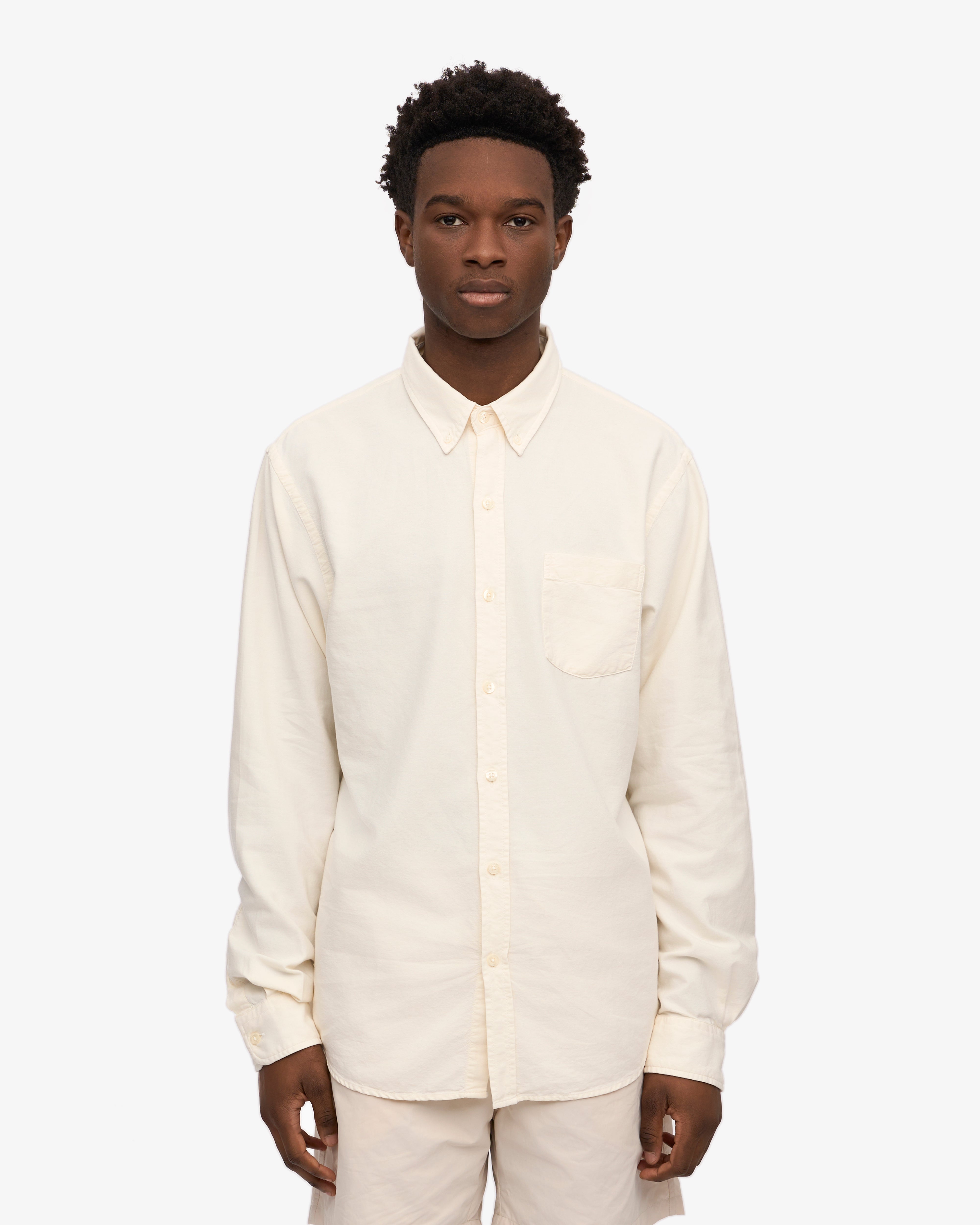 Organic Button Down Shirt - Ivory White