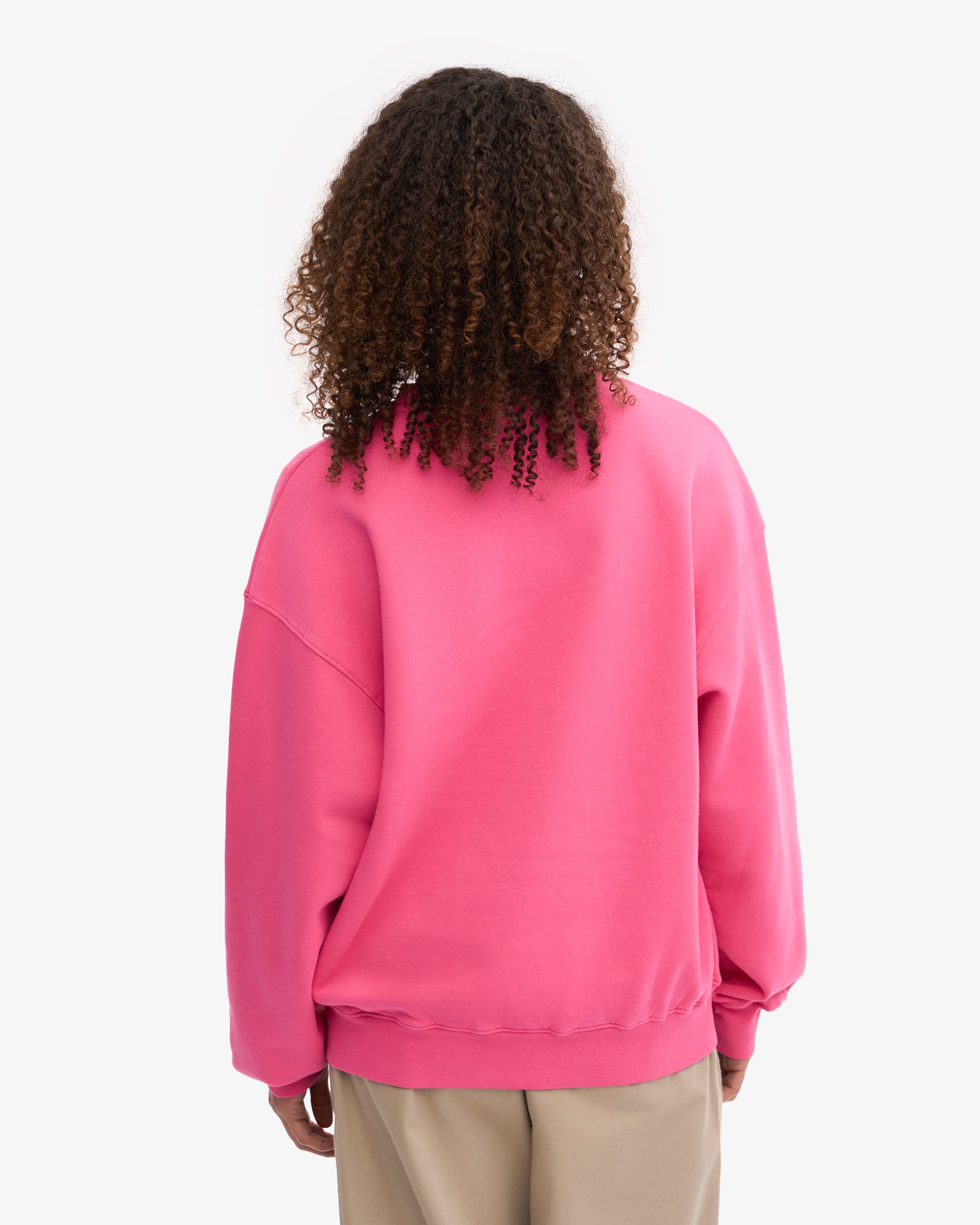 Organic Oversized Crew - Bubblegum Pink XS