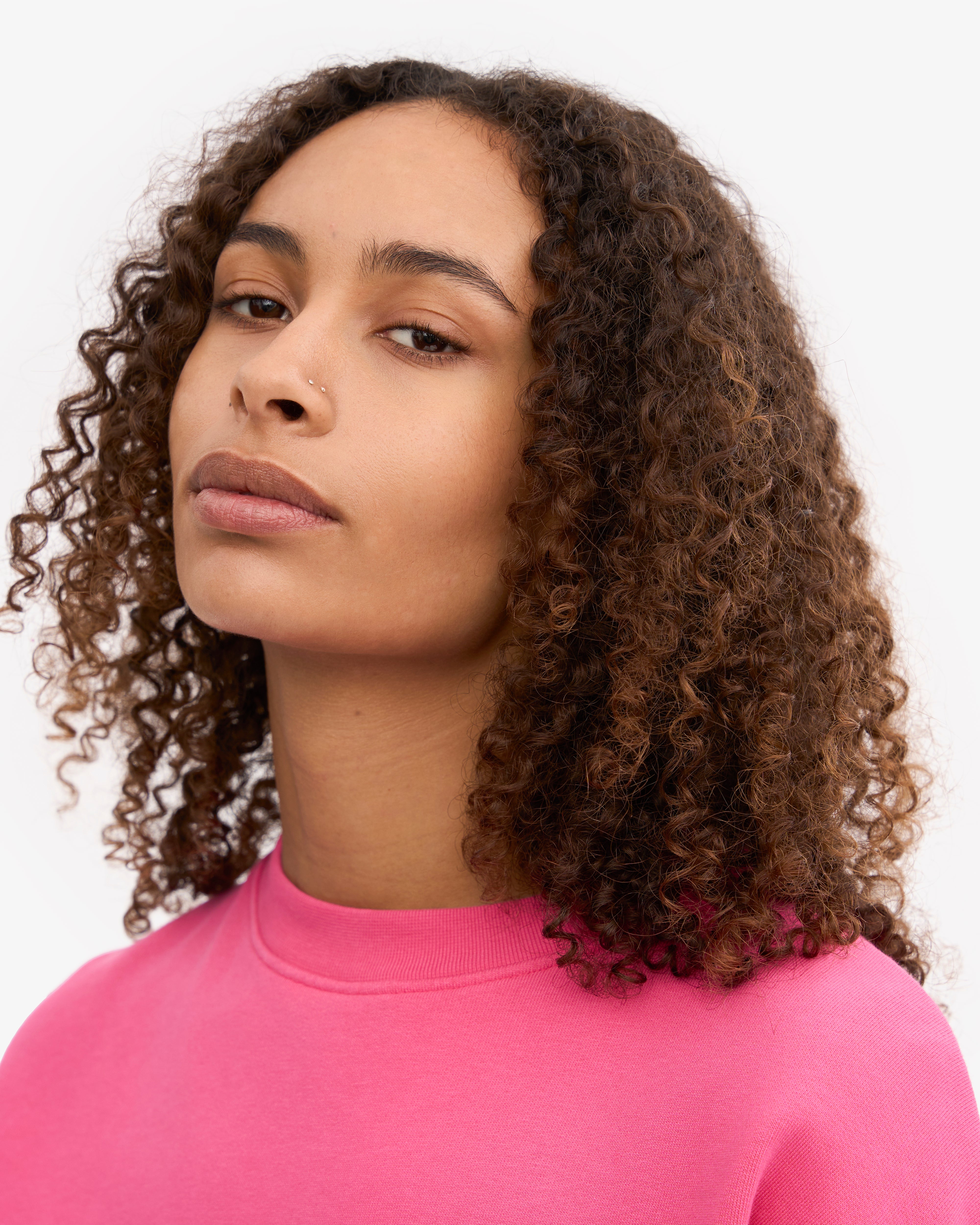Organic Oversized Crew - Bubblegum Pink XS