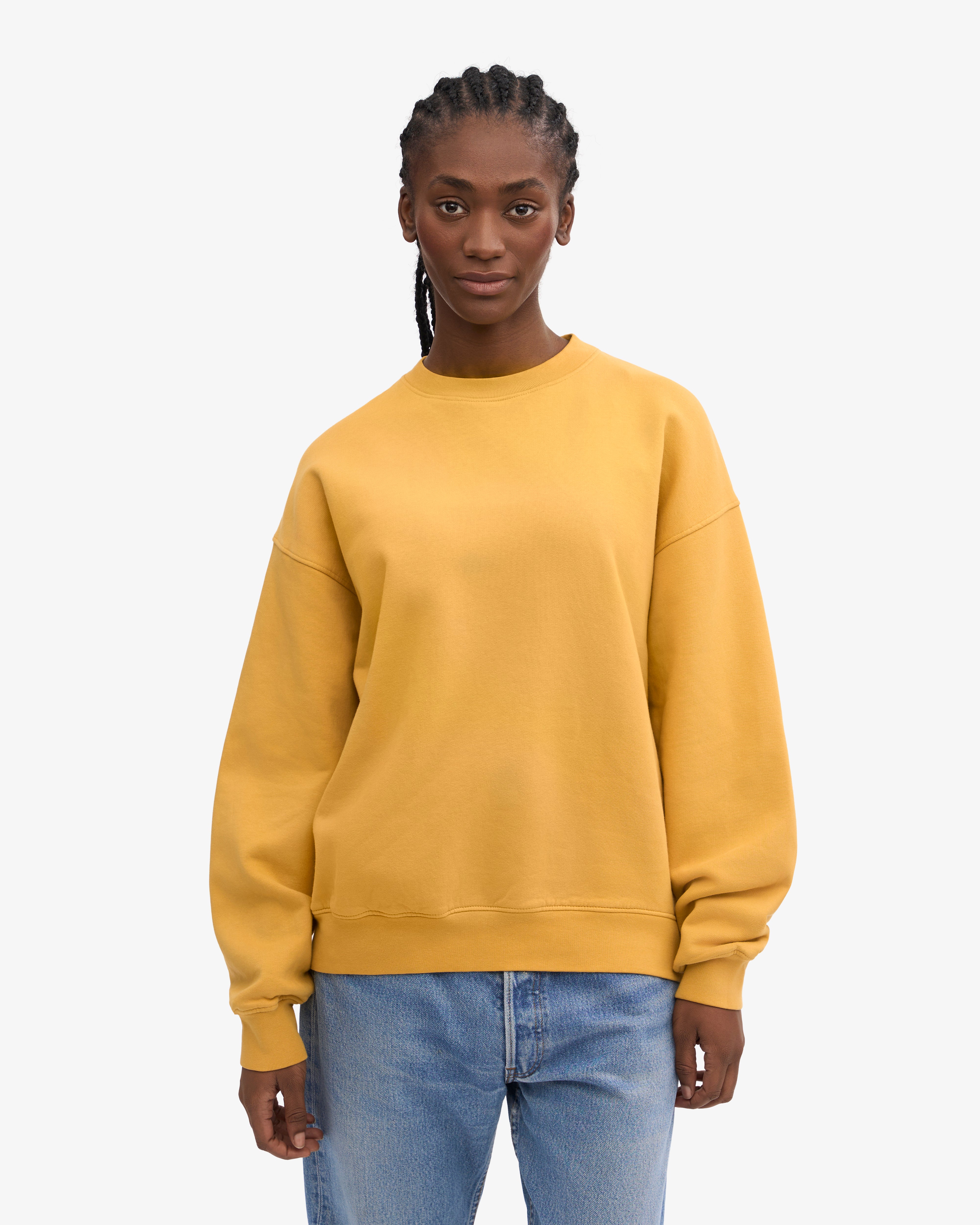 Organic Oversized Crew - Burned Yellow XS