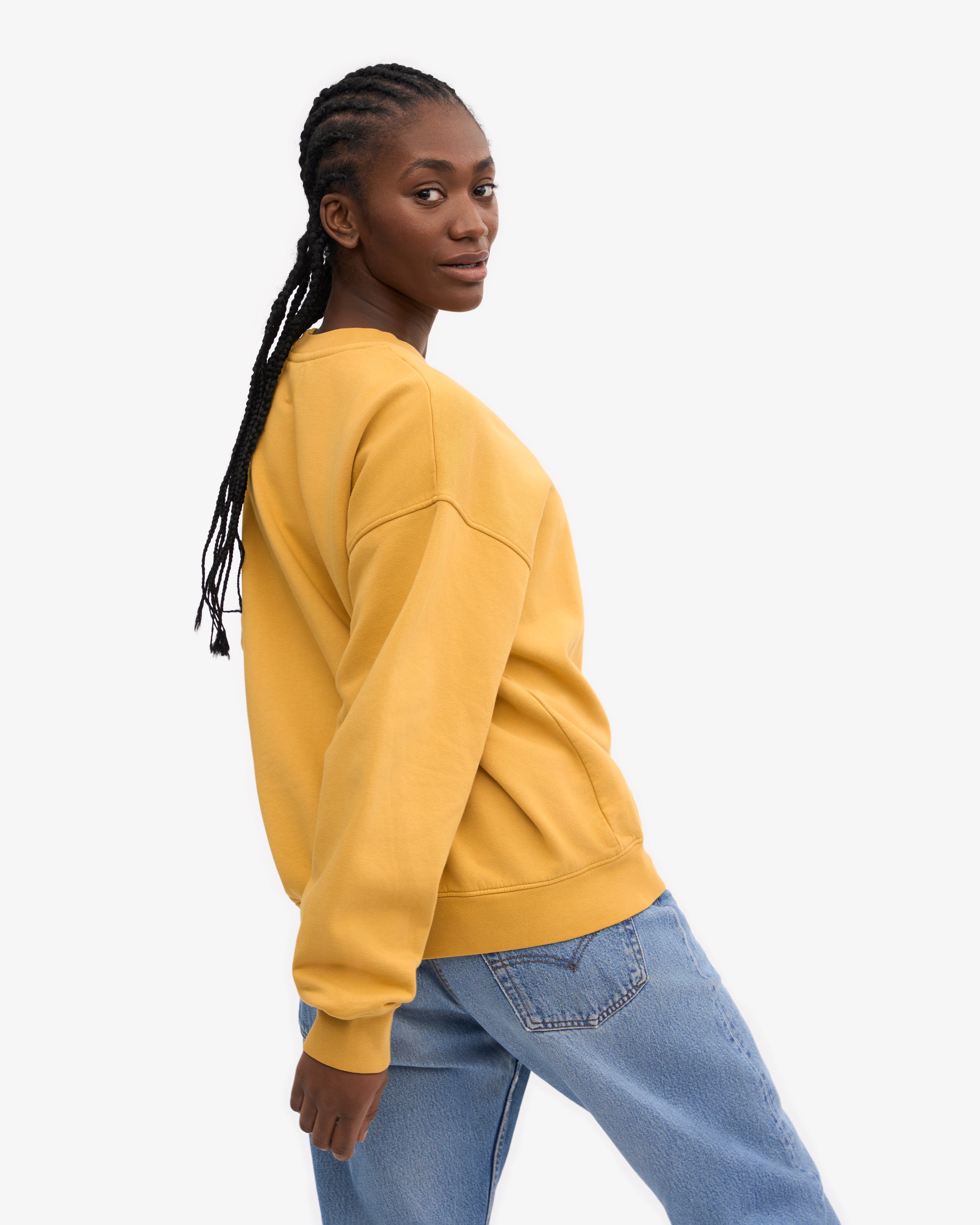 Organic Oversized Crew - Burned Yellow XS
