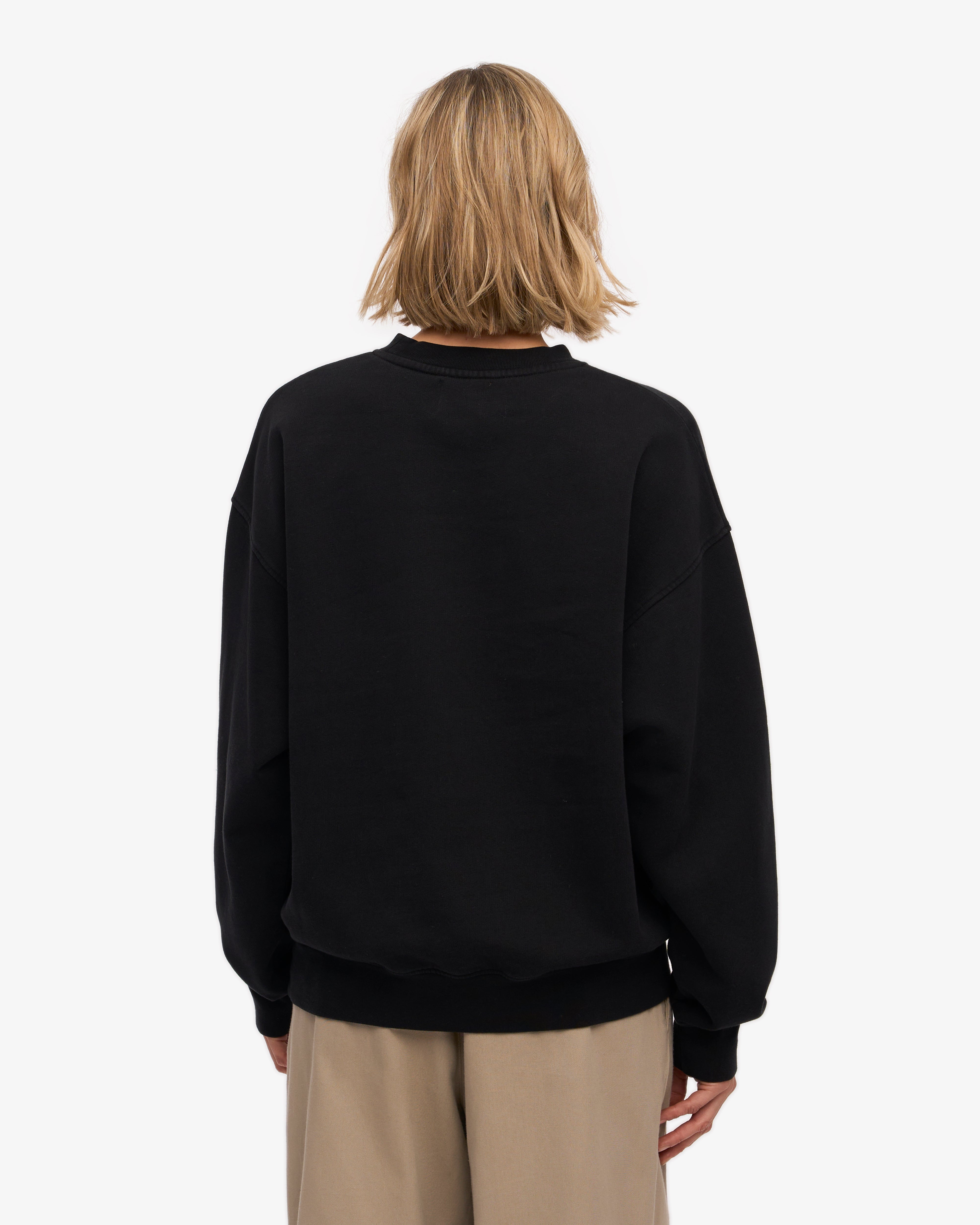 Organic Oversized Crew - Deep Black XS