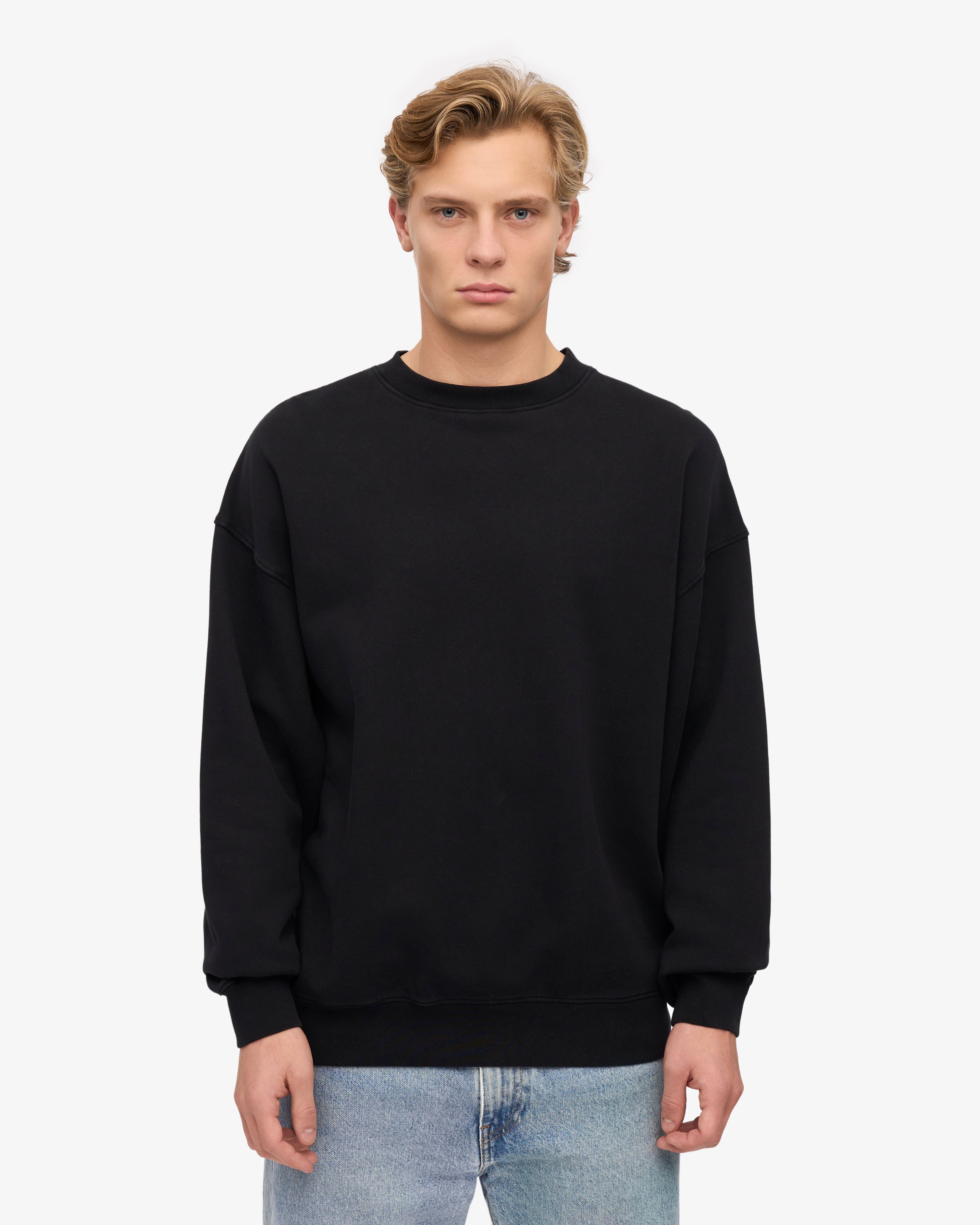 Organic Oversized Crew - Deep Black