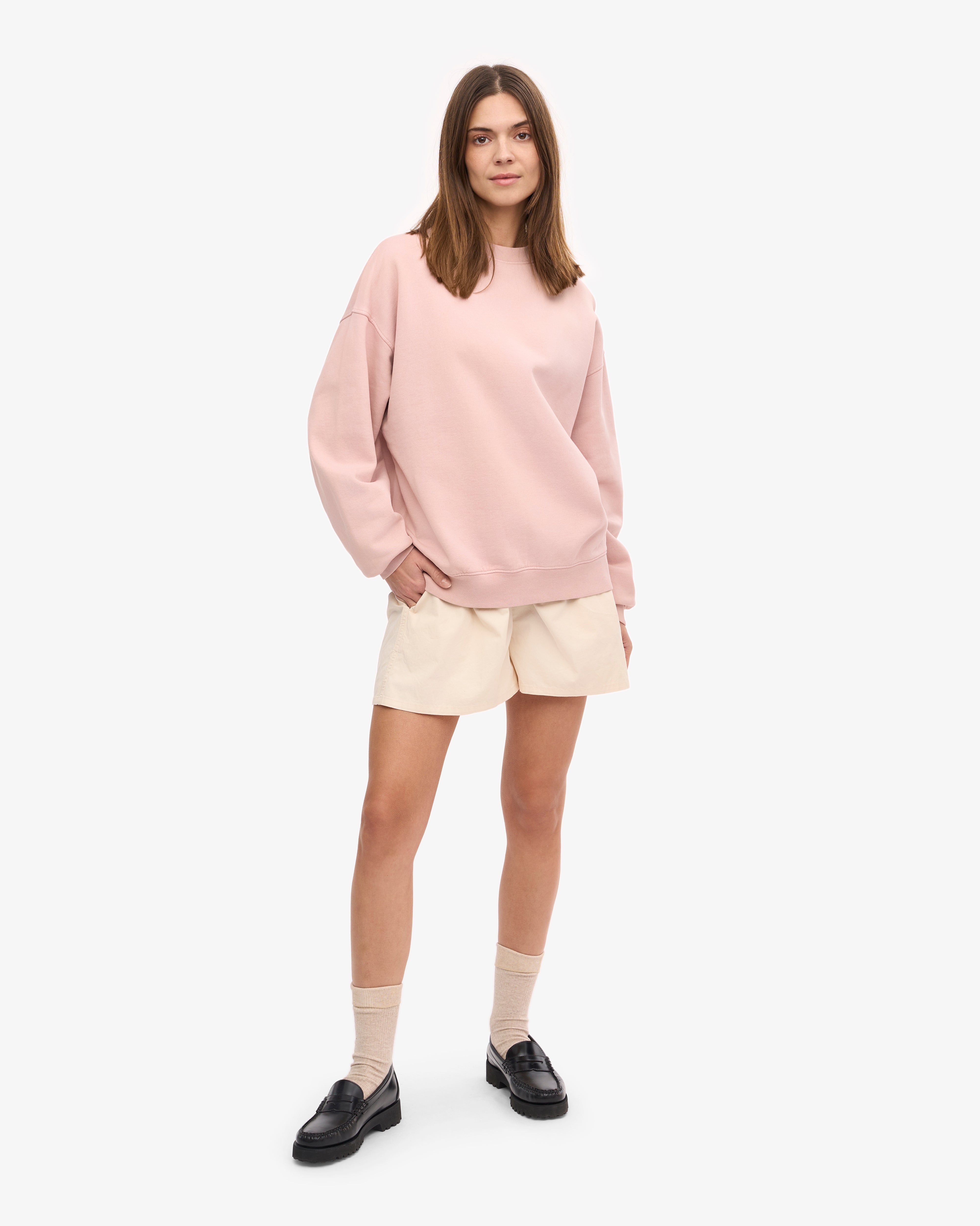 Organic Oversized Crew - Faded Pink XS