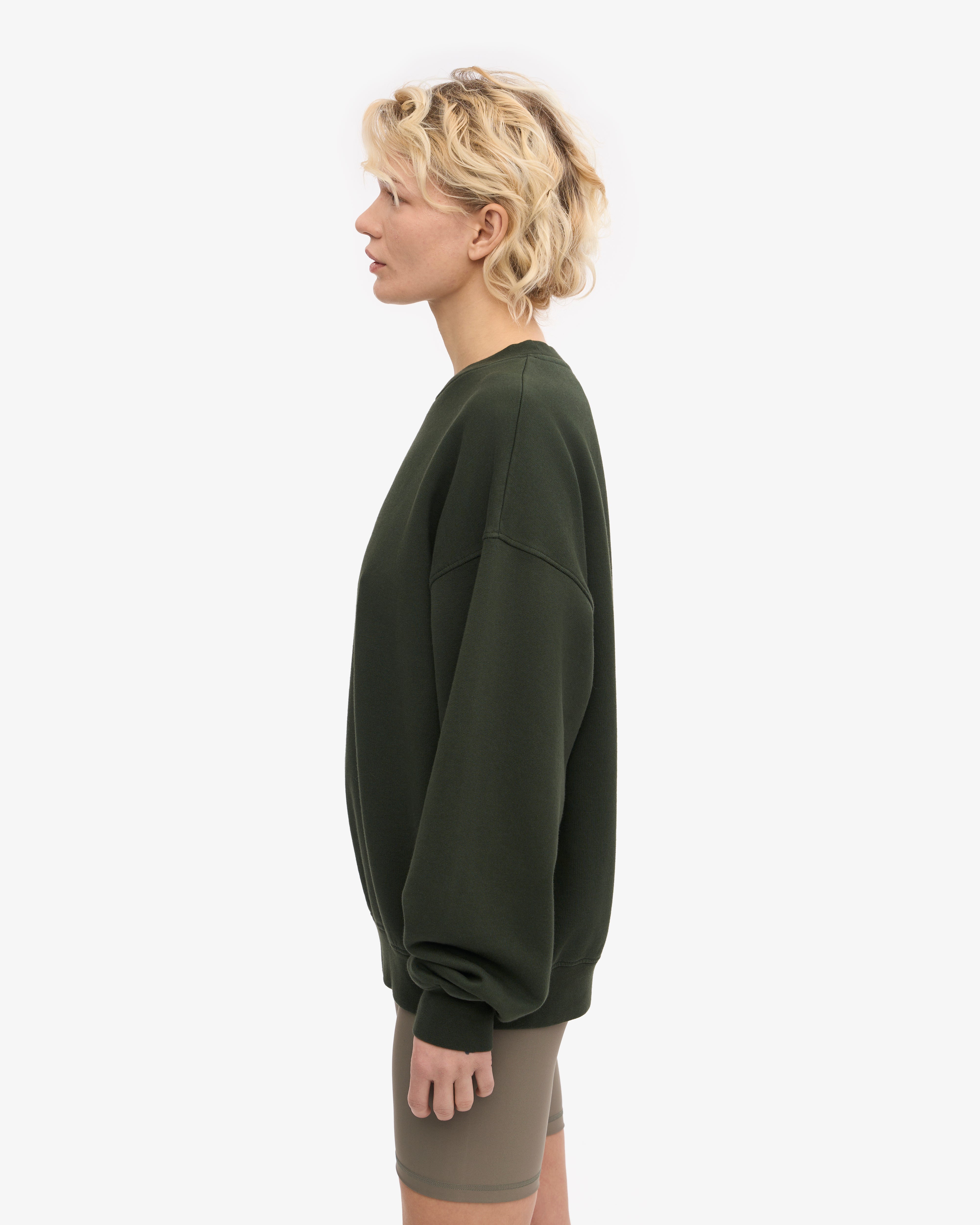 Organic Oversized Crew - Hunter Green XS