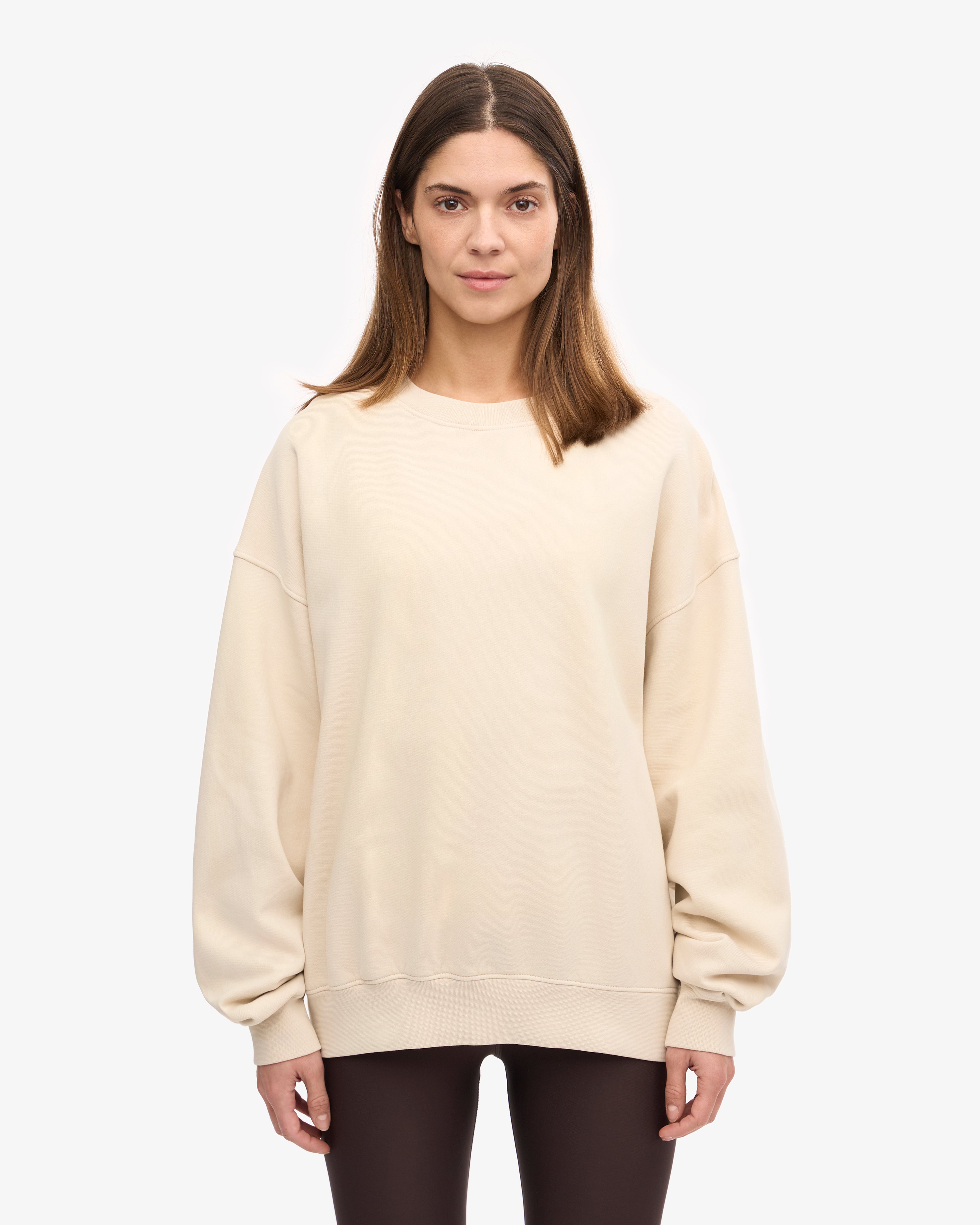 Organic Oversized Crew - Ivory White XS