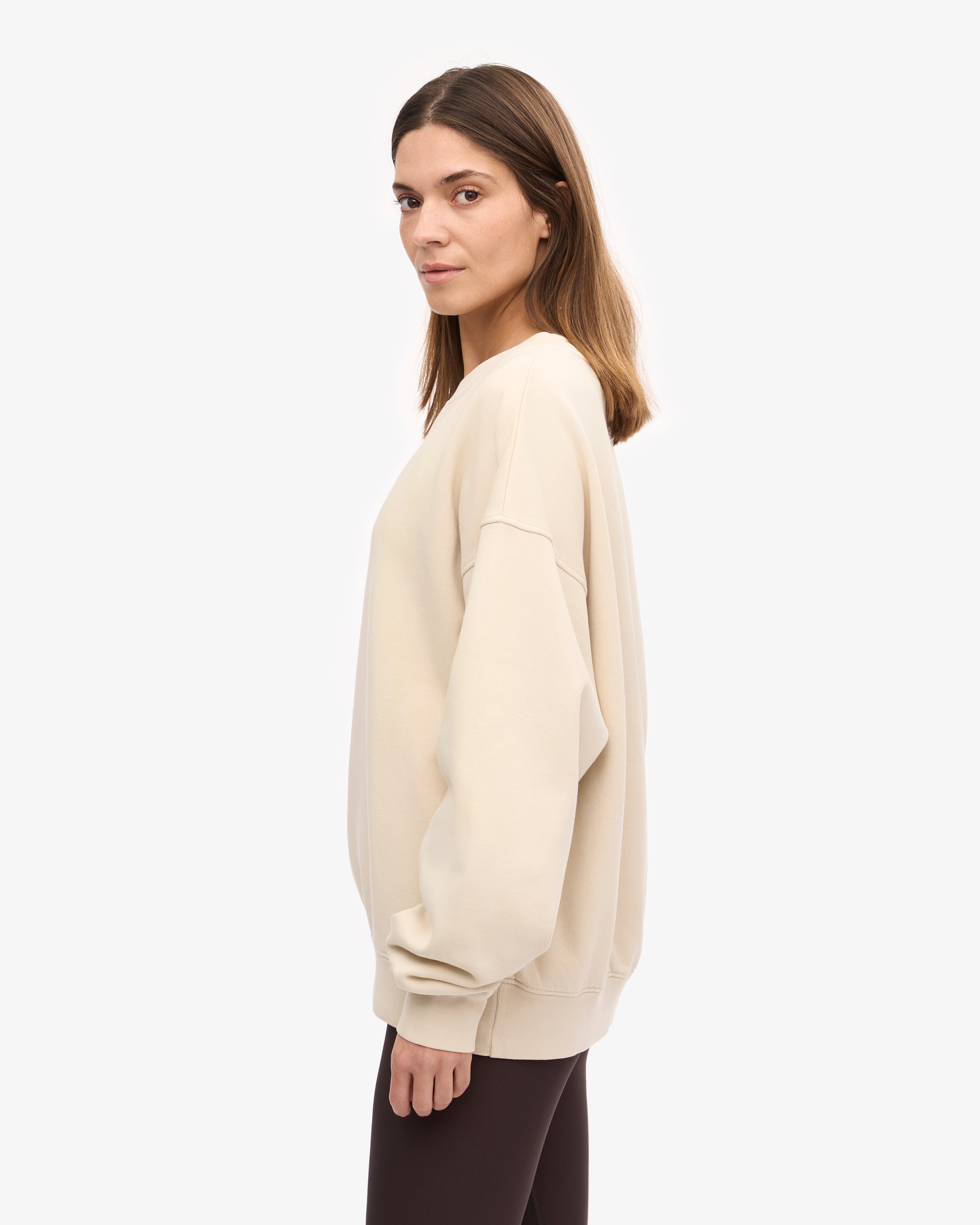 Organic Oversized Crew - Ivory White XS