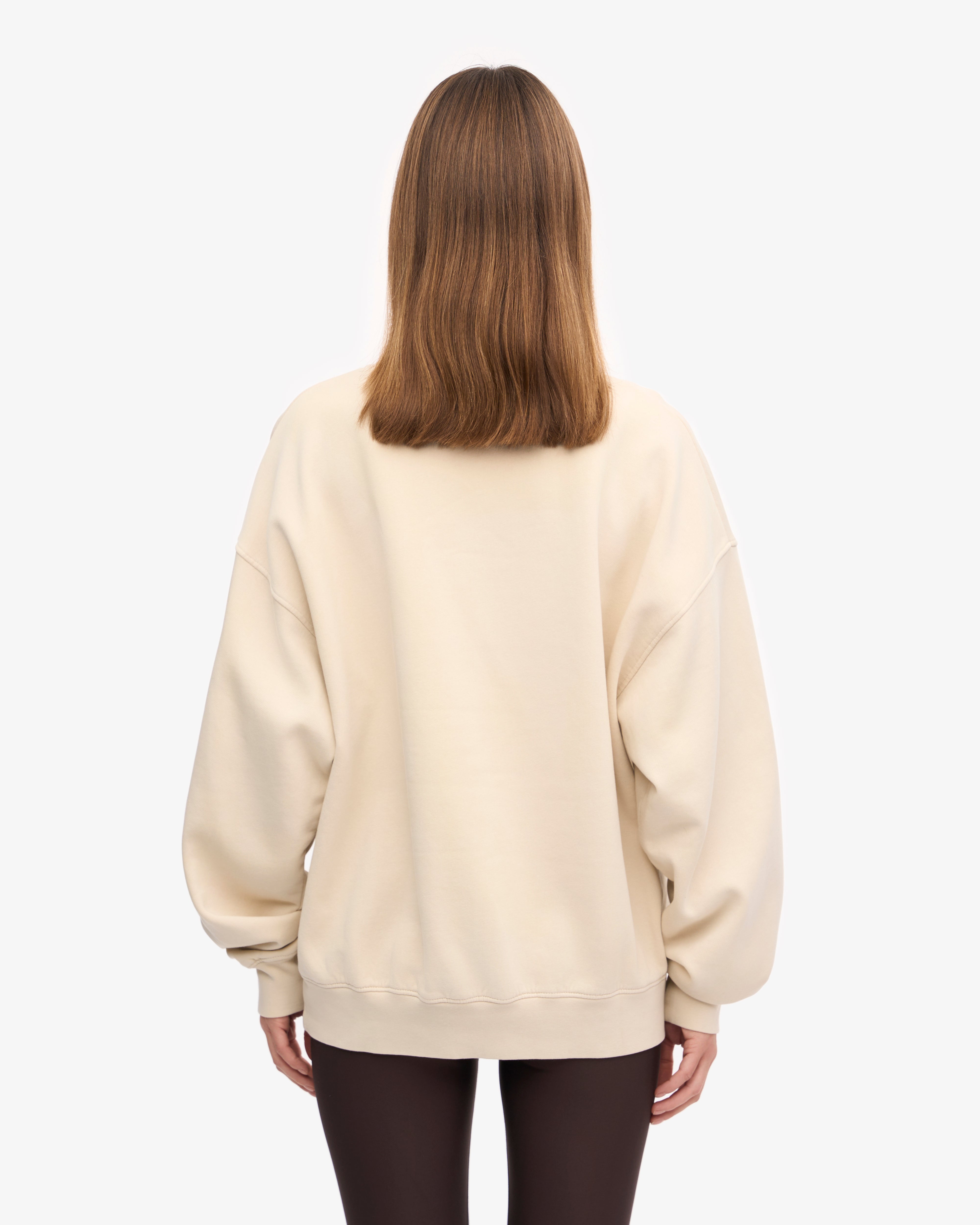 Organic Oversized Crew - Ivory White XS