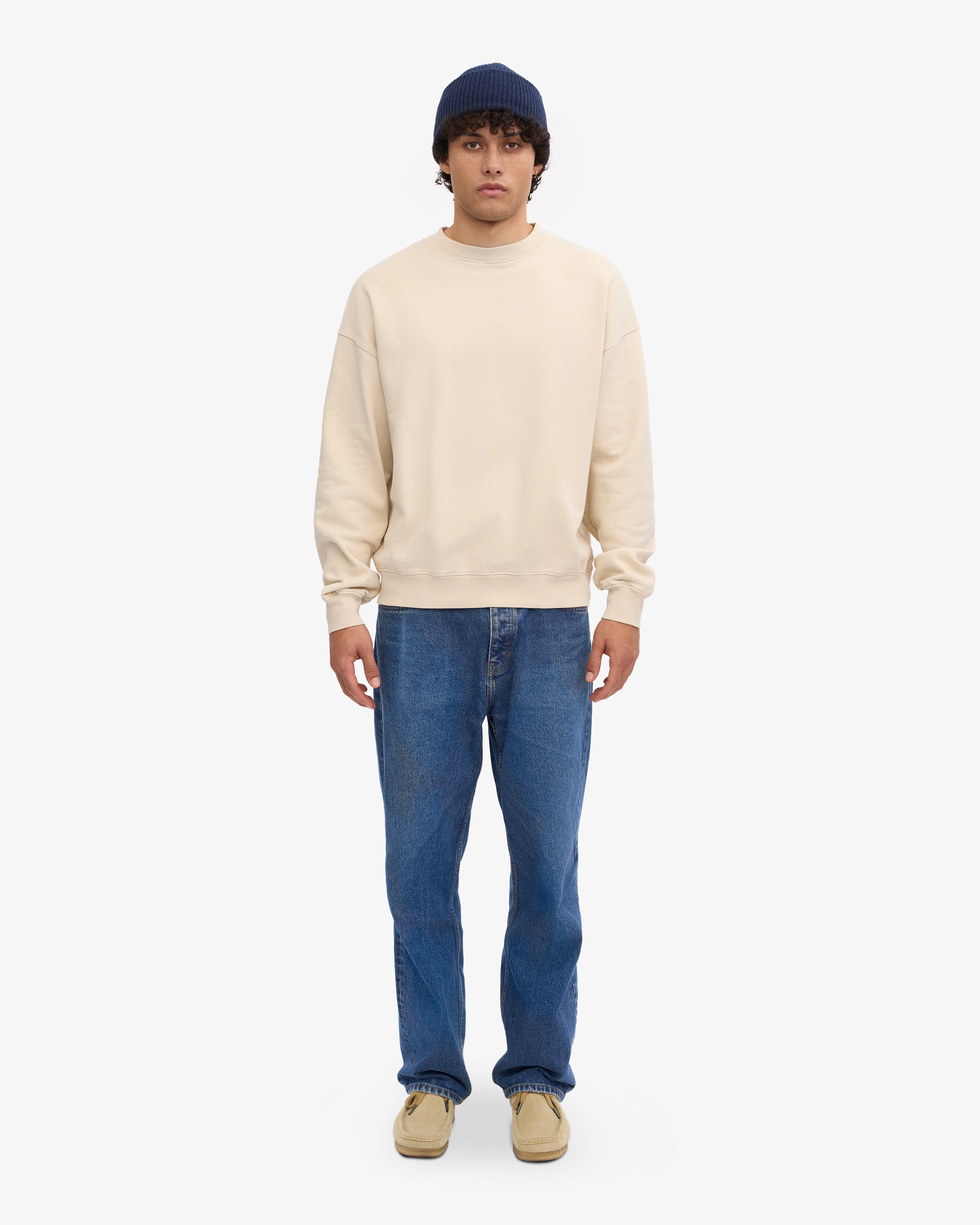Organic Oversized Crew - Ivory White