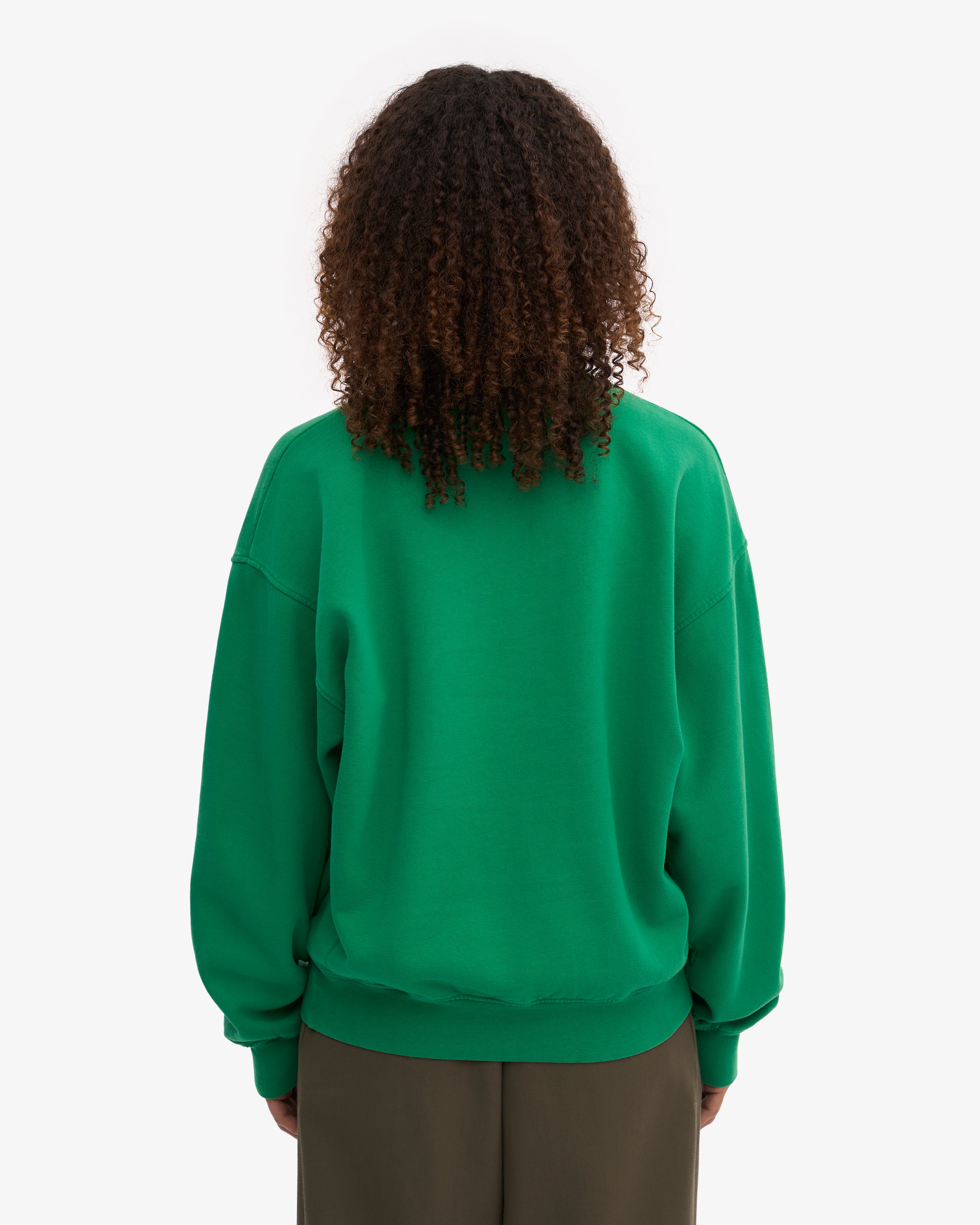 Organic Oversized Crew - Kelly Green XS