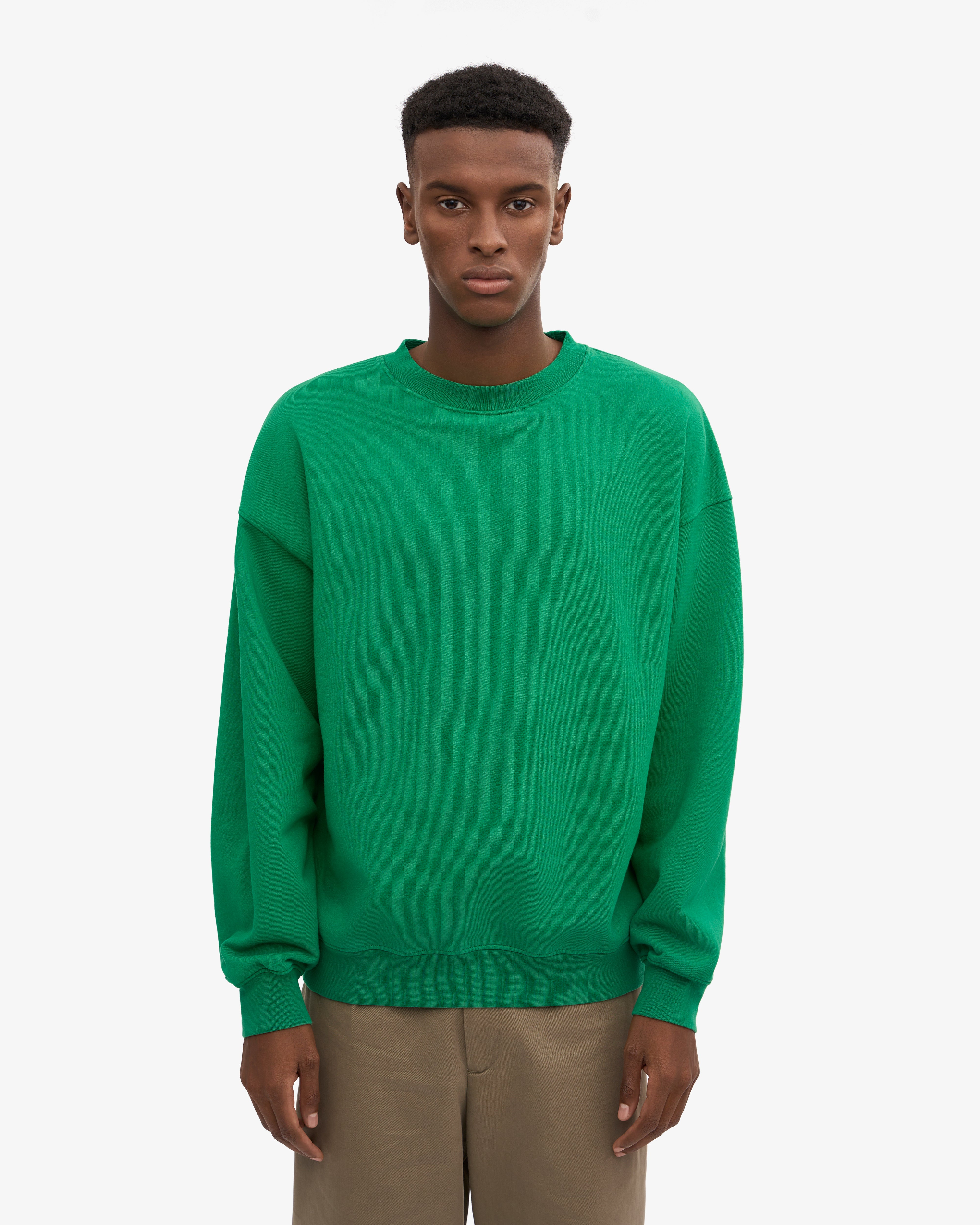 Organic Oversized Crew - Kelly Green