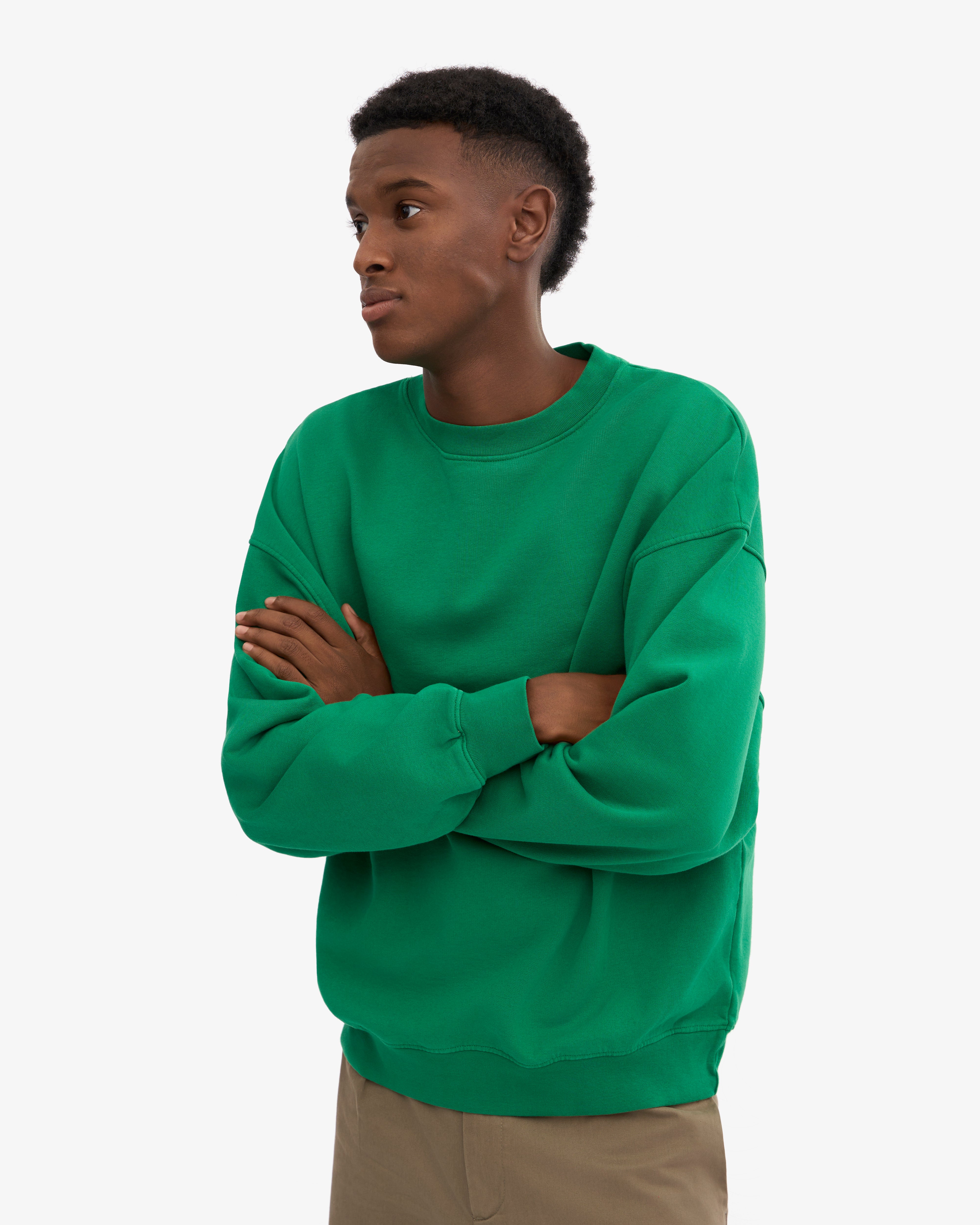 Organic Oversized Crew - Kelly Green