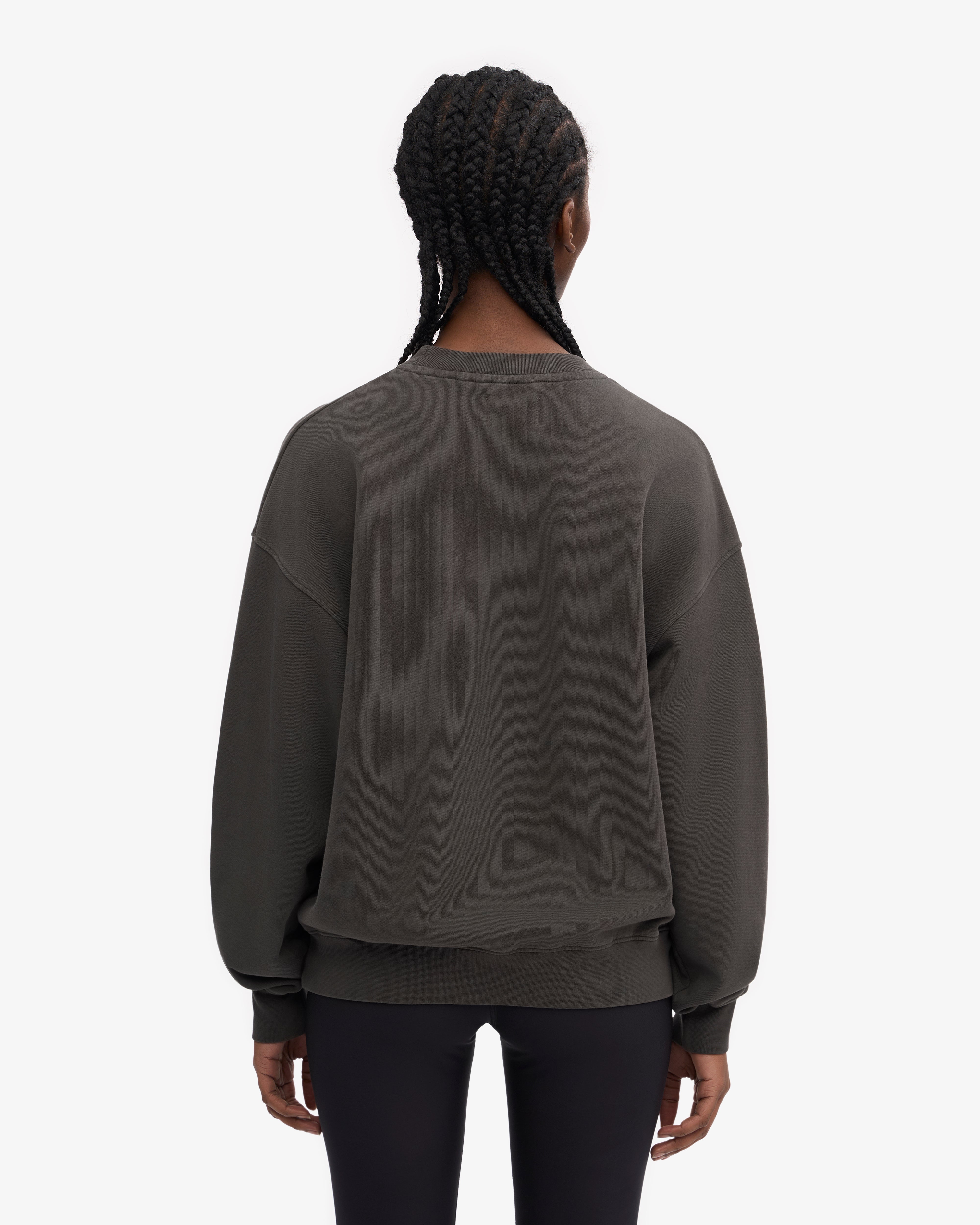 Organic Oversized Crew - Lava Grey XS