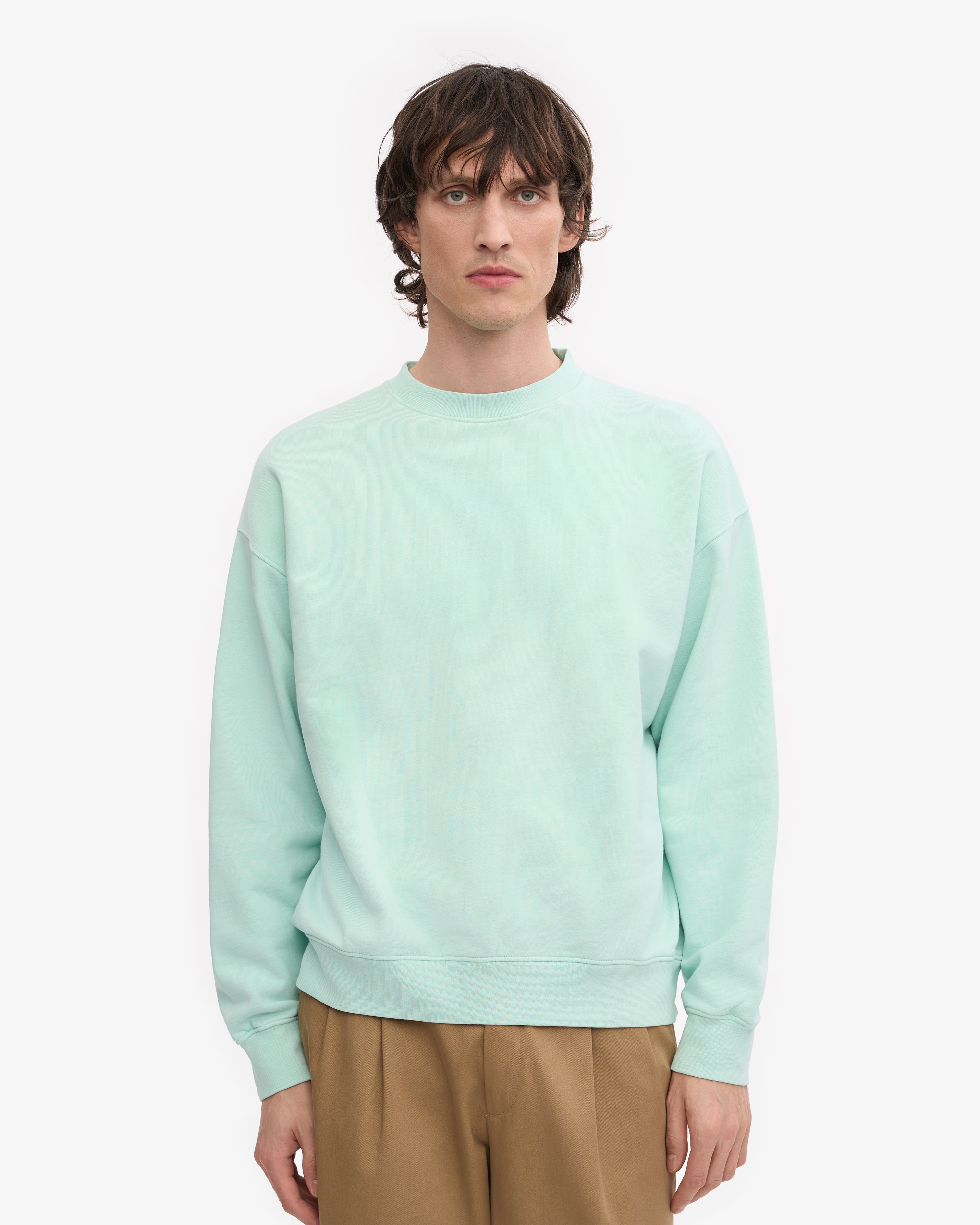 Organic Oversized Crew - Light Aqua