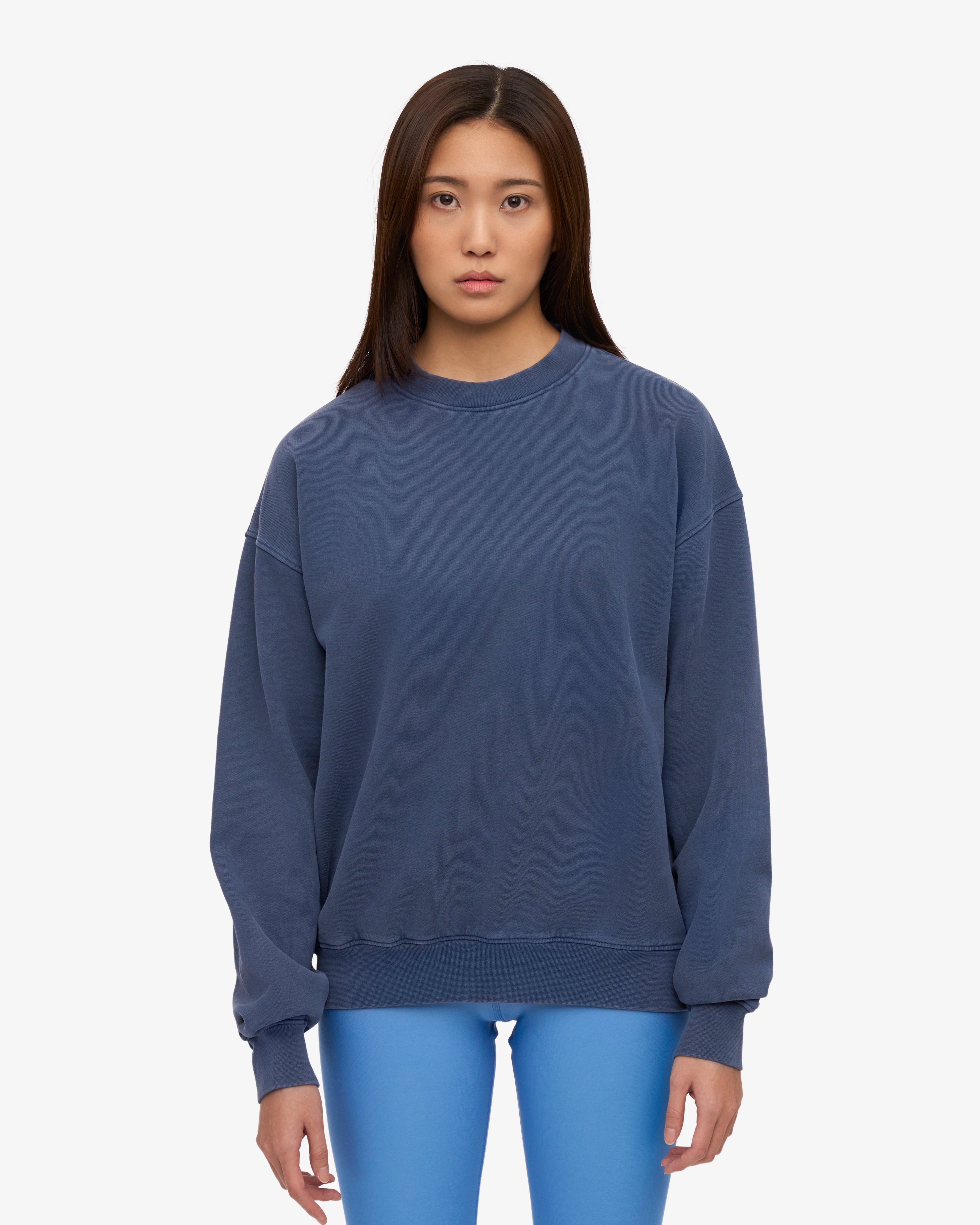 Organic Oversized Crew - Neptune Blue XS